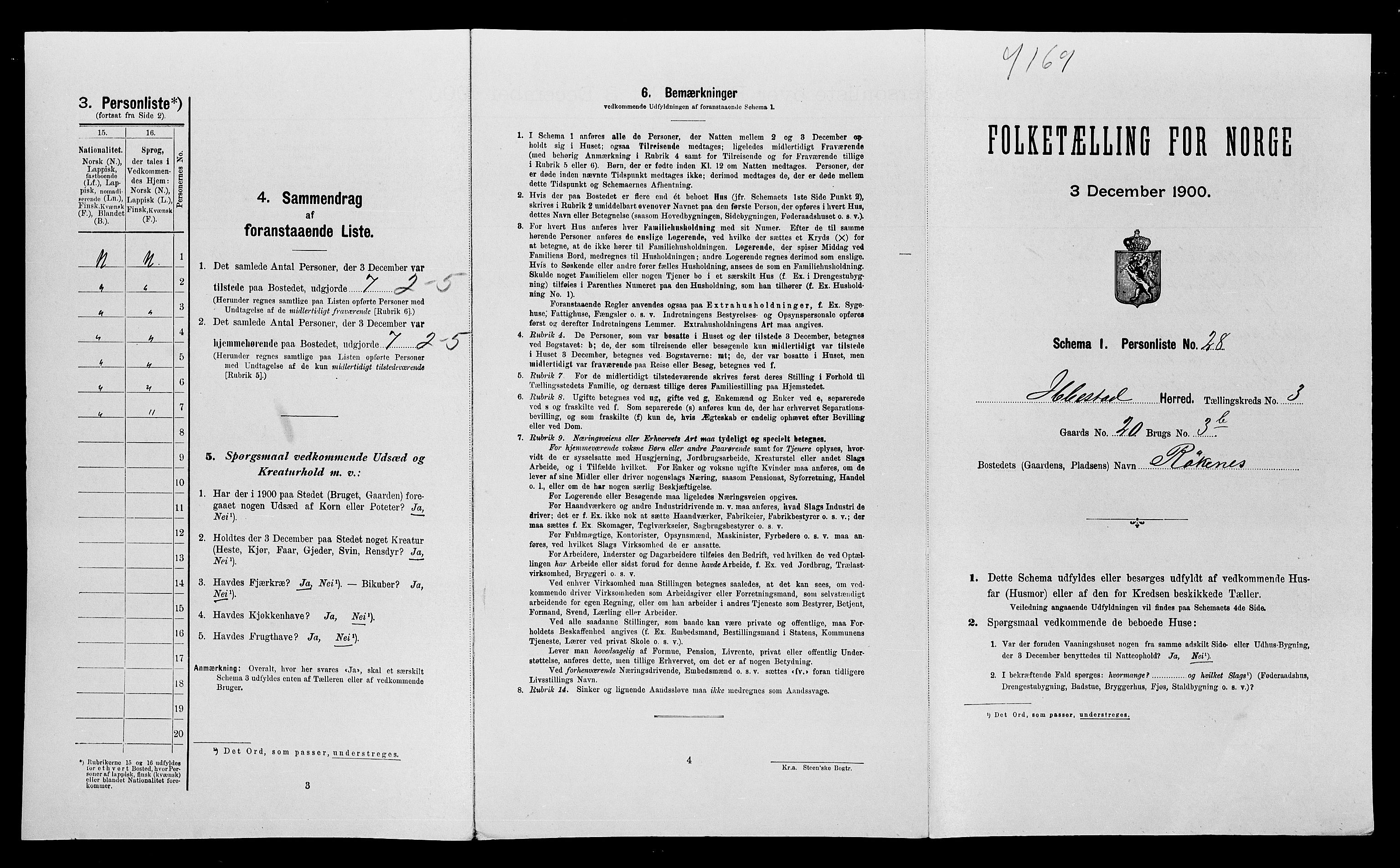 SATØ, Folketelling 1900 for 1917 Ibestad herred, 1900, s. 516