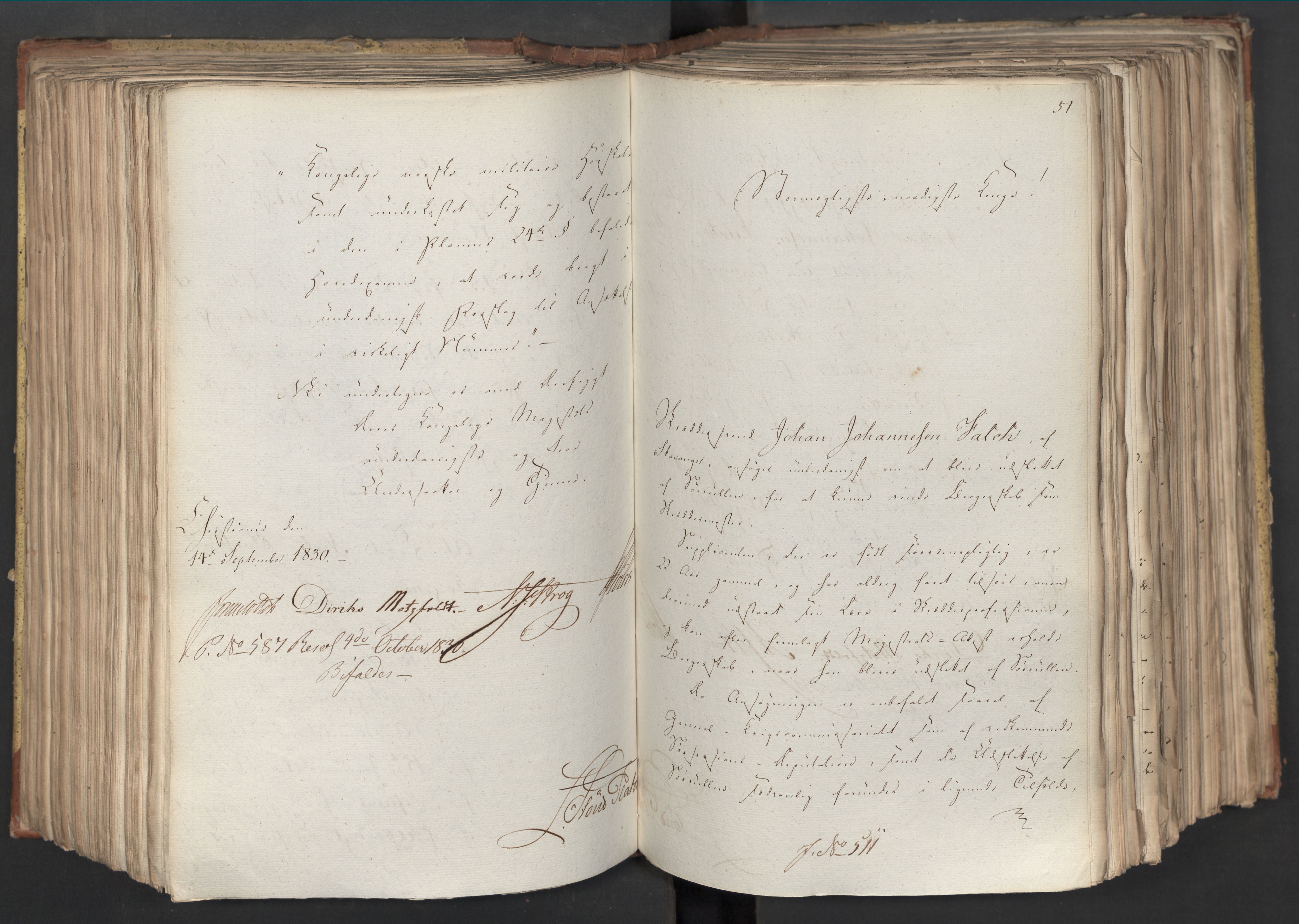Statsrådsavdelingen i Stockholm, AV/RA-S-1003/D/Da/L0067: Regjeringsinnstillinger nr. 450-659, 1830, s. 295