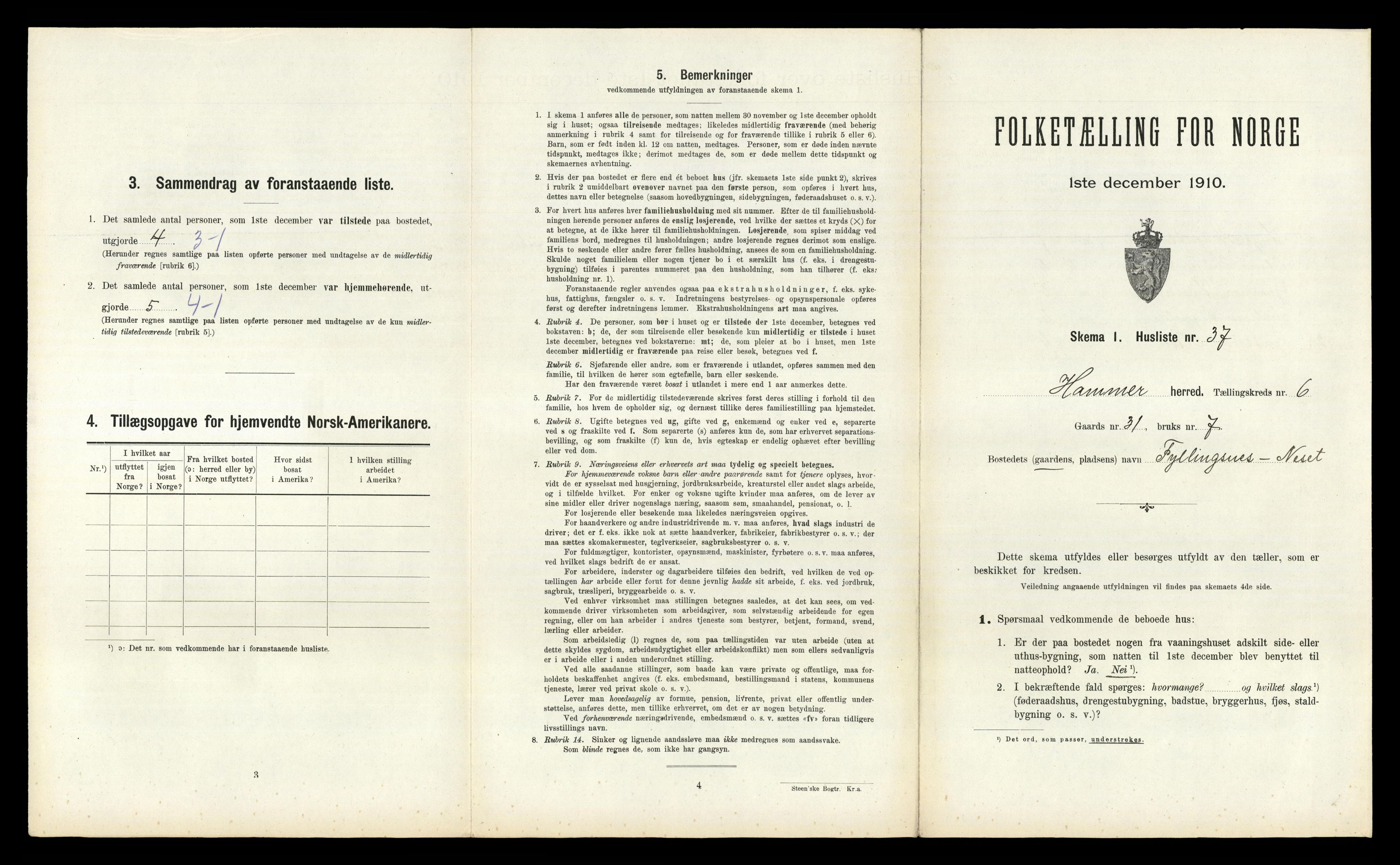 RA, Folketelling 1910 for 1254 Hamre herred, 1910, s. 414