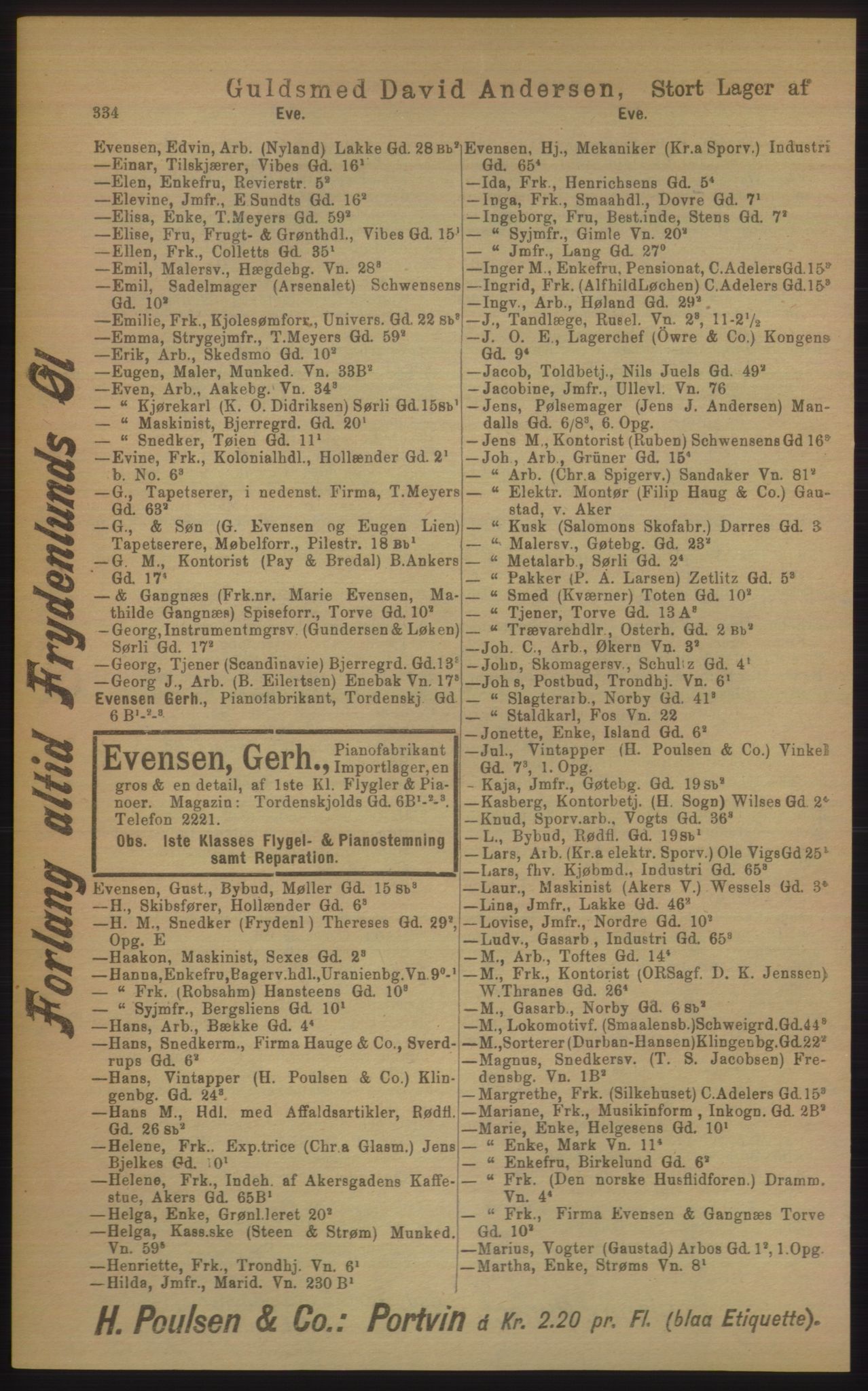 Kristiania/Oslo adressebok, PUBL/-, 1906, s. 334