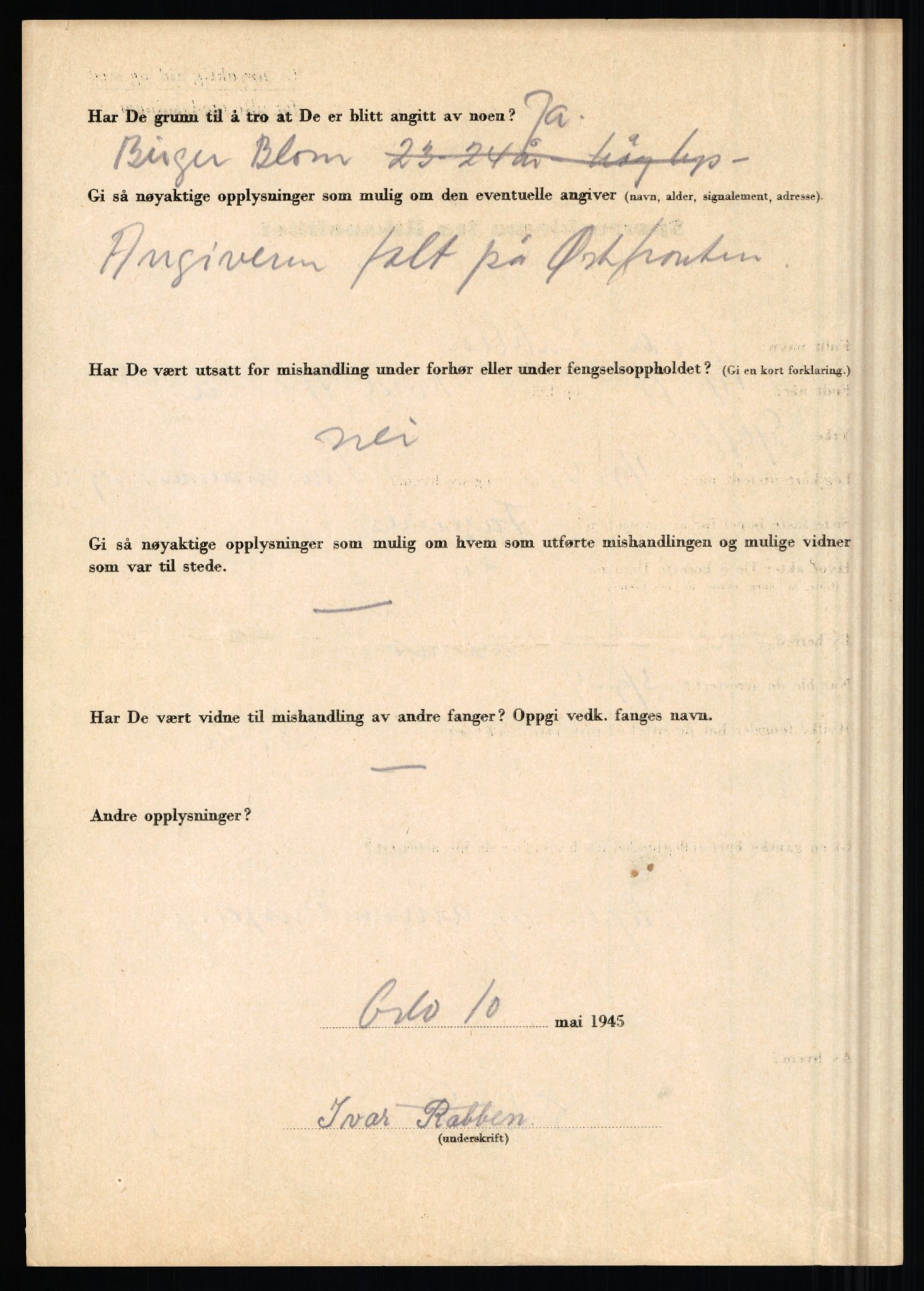 Rikspolitisjefen, AV/RA-S-1560/L/L0014: Pettersen, Aksel - Savosnick, Ernst, 1940-1945, s. 231