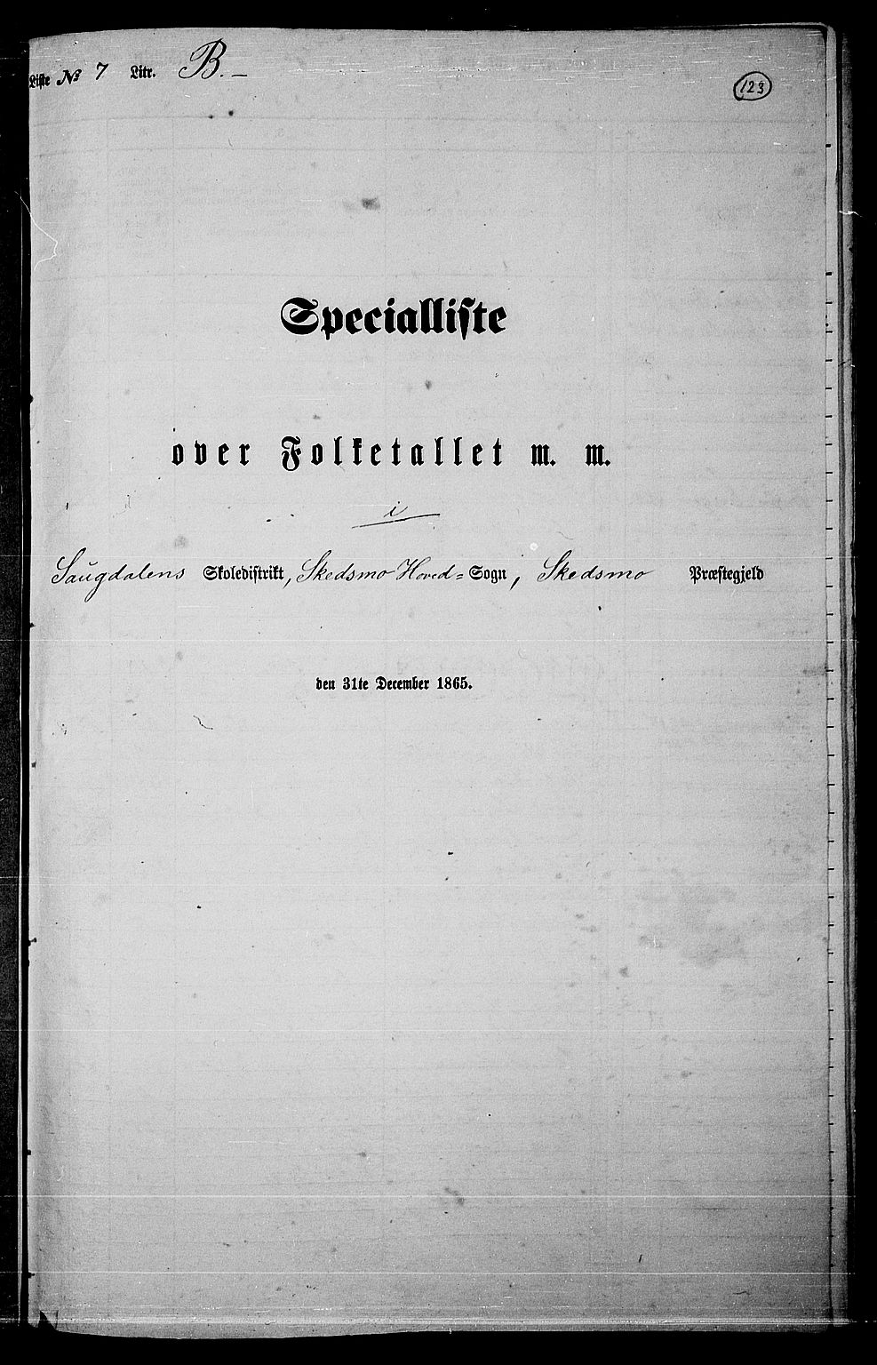 RA, Folketelling 1865 for 0231P Skedsmo prestegjeld, 1865, s. 111