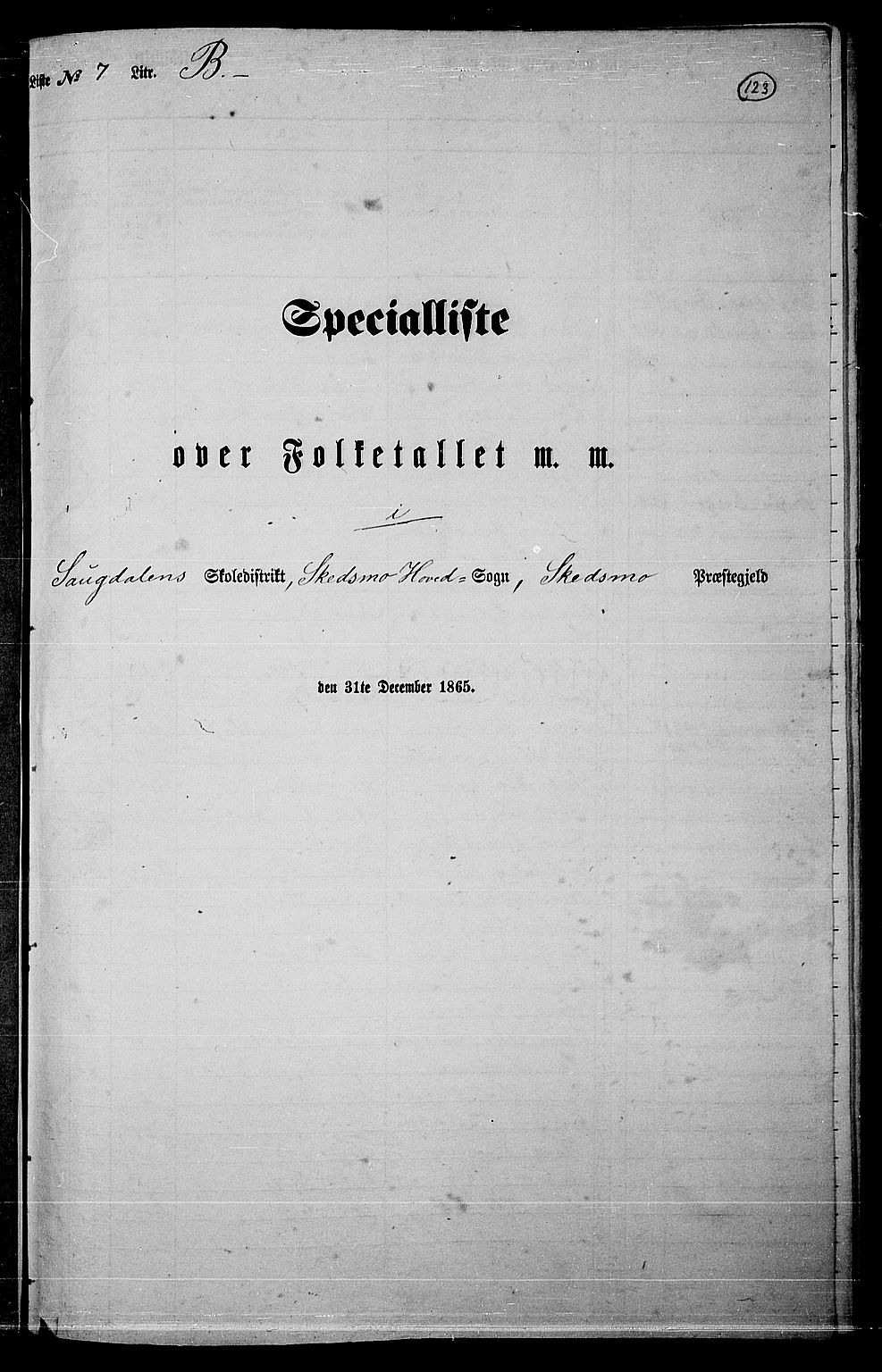 RA, Folketelling 1865 for 0231P Skedsmo prestegjeld, 1865, s. 111