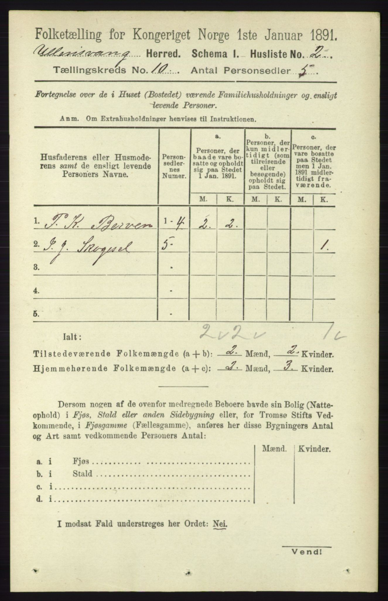 RA, Folketelling 1891 for 1230 Ullensvang herred, 1891, s. 3683