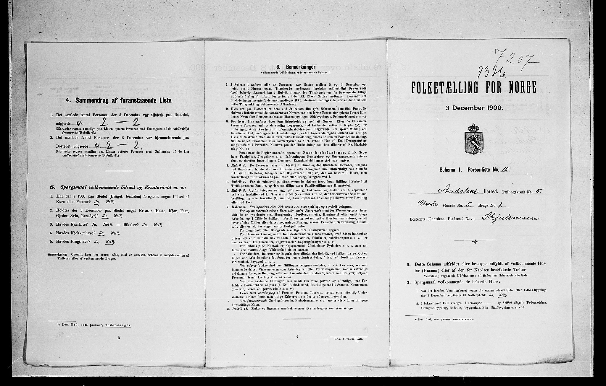 RA, Folketelling 1900 for 0614 Ådal herred, 1900, s. 50