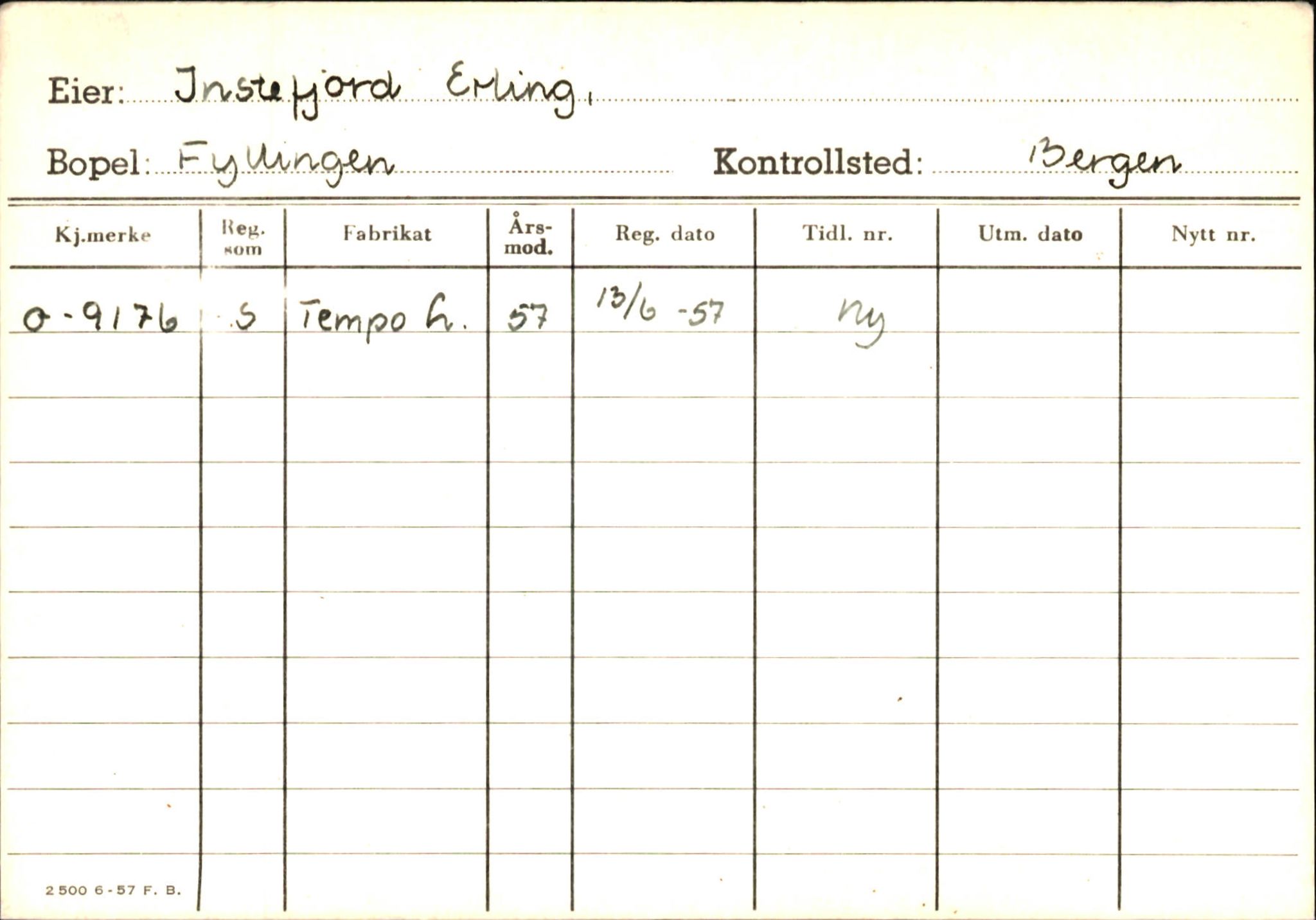 Statens vegvesen, Hordaland vegkontor, AV/SAB-A-5201/2/Hb/L0016: O-eierkort I-J, 1920-1971, s. 18