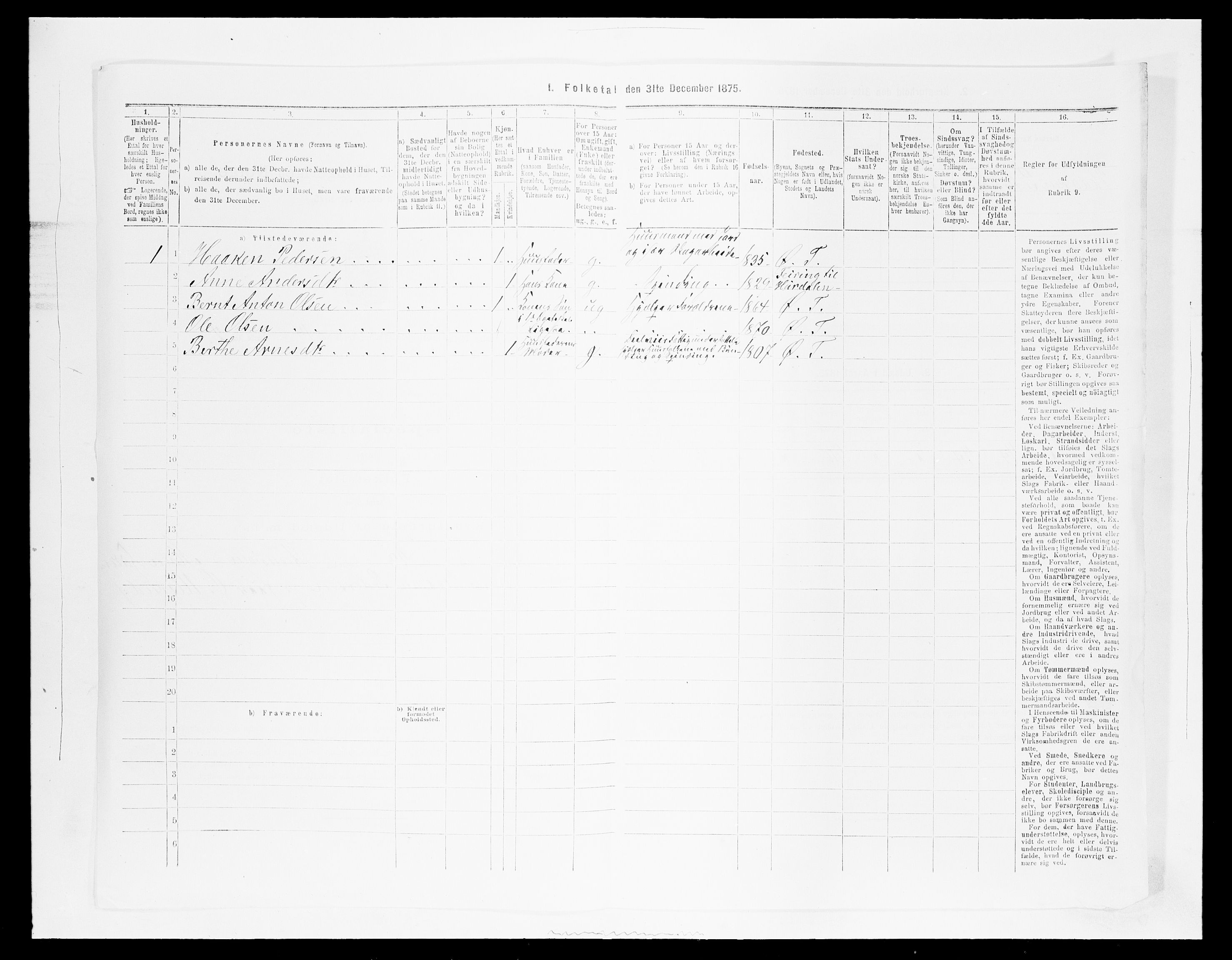 SAH, Folketelling 1875 for 0528P Østre Toten prestegjeld, 1875, s. 2617