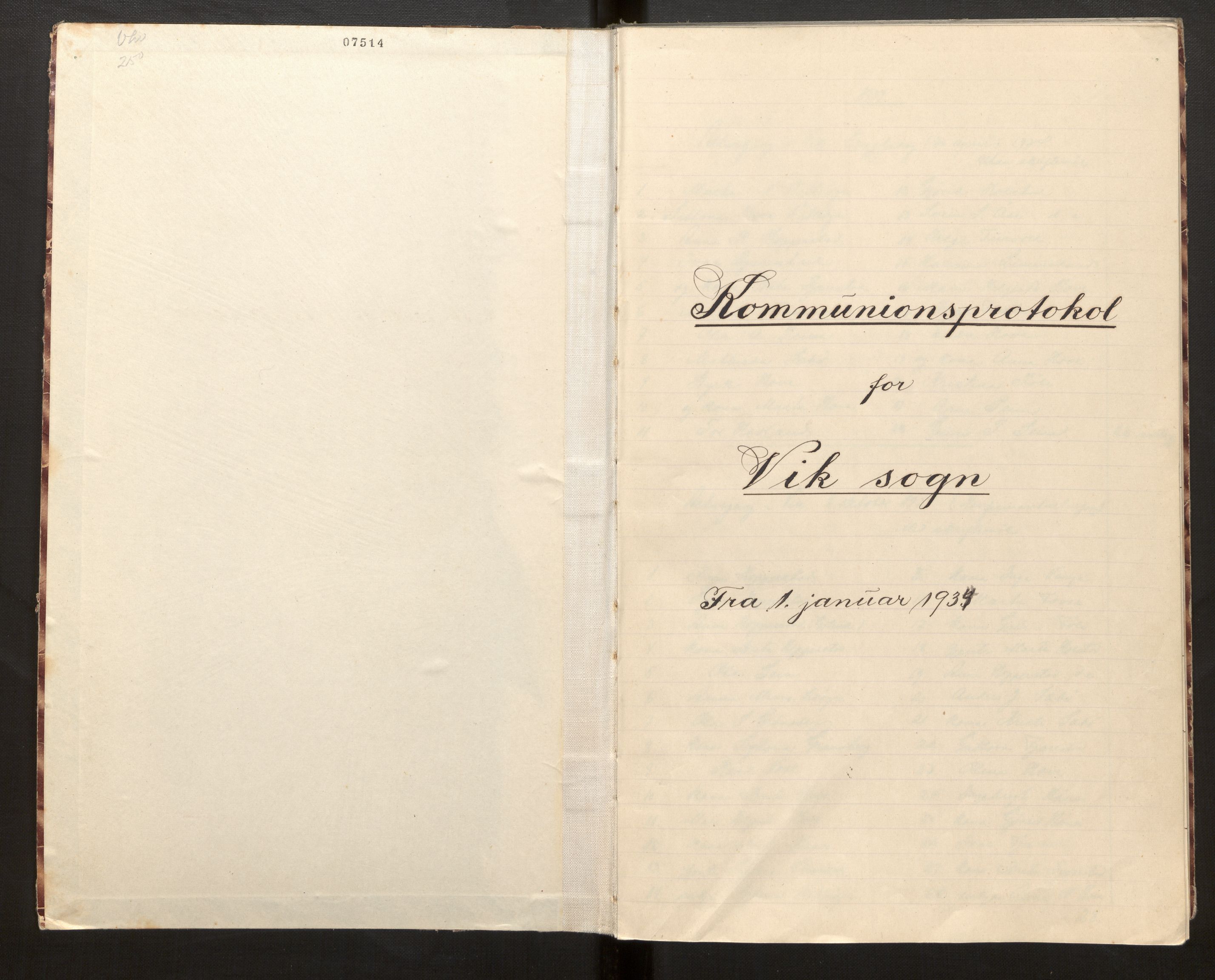 Vik sokneprestembete, AV/SAB-A-81501/H/Hb/L0003: Kommunikantprotokoll nr. 3, 1934-1970