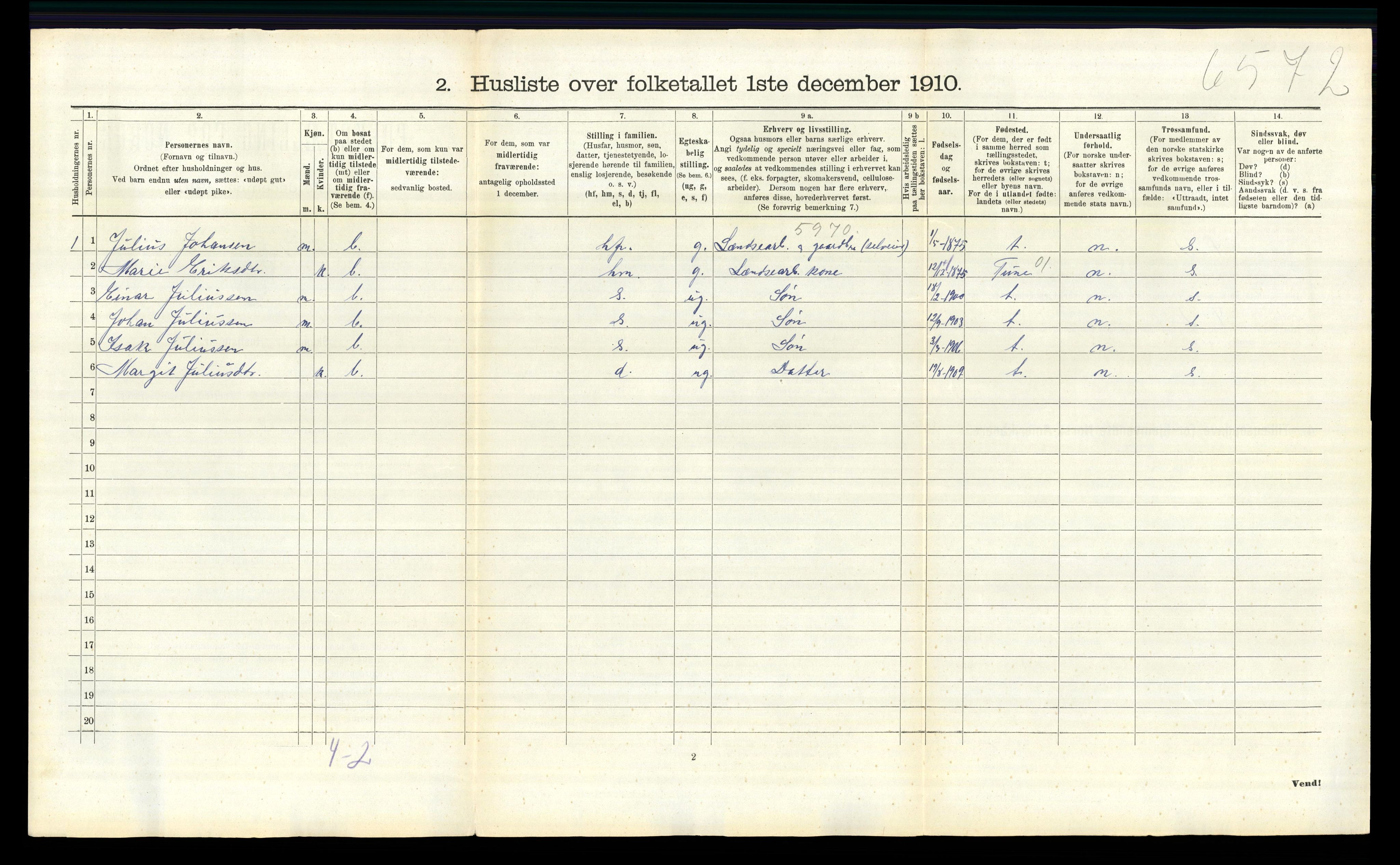 RA, Folketelling 1910 for 0114 Varteig herred, 1910, s. 36