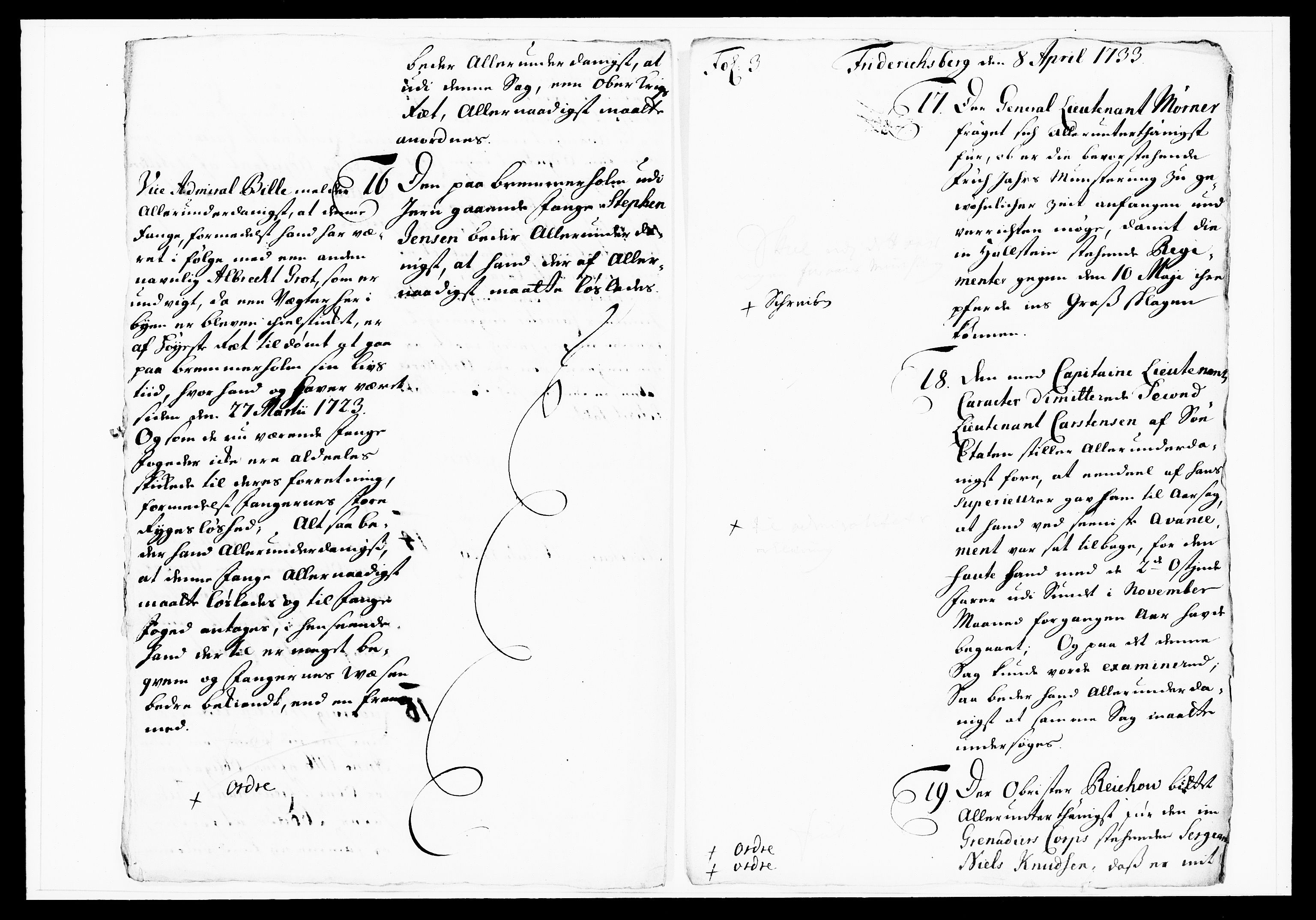 Krigskollegiet, Krigskancelliet, DRA/A-0006/-/1108-1113: Refererede sager, 1733, s. 90