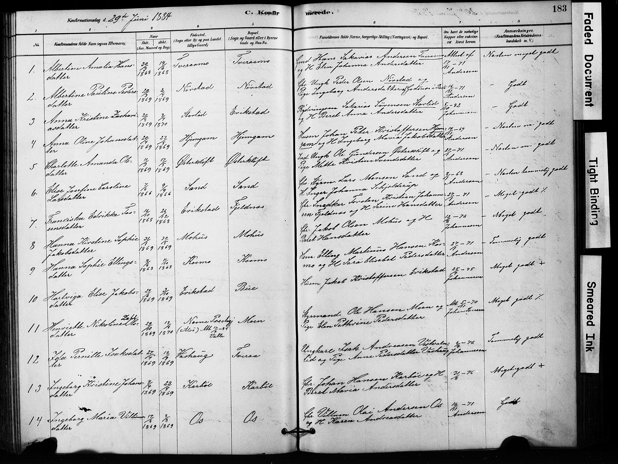 Ministerialprotokoller, klokkerbøker og fødselsregistre - Nordland, AV/SAT-A-1459/852/L0754: Klokkerbok nr. 852C05, 1878-1894, s. 183