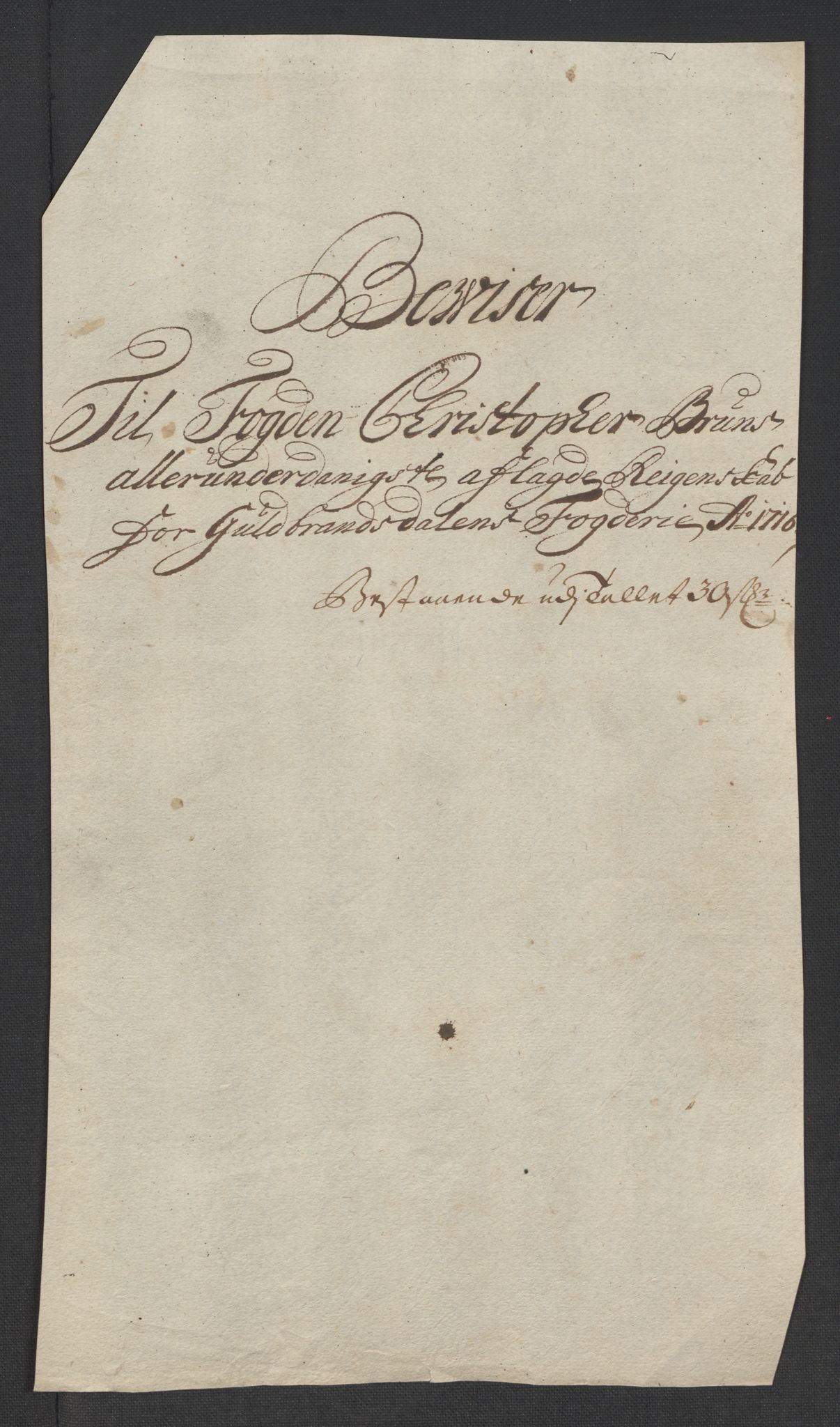 Rentekammeret inntil 1814, Reviderte regnskaper, Fogderegnskap, AV/RA-EA-4092/R17/L1186: Fogderegnskap Gudbrandsdal, 1716, s. 12