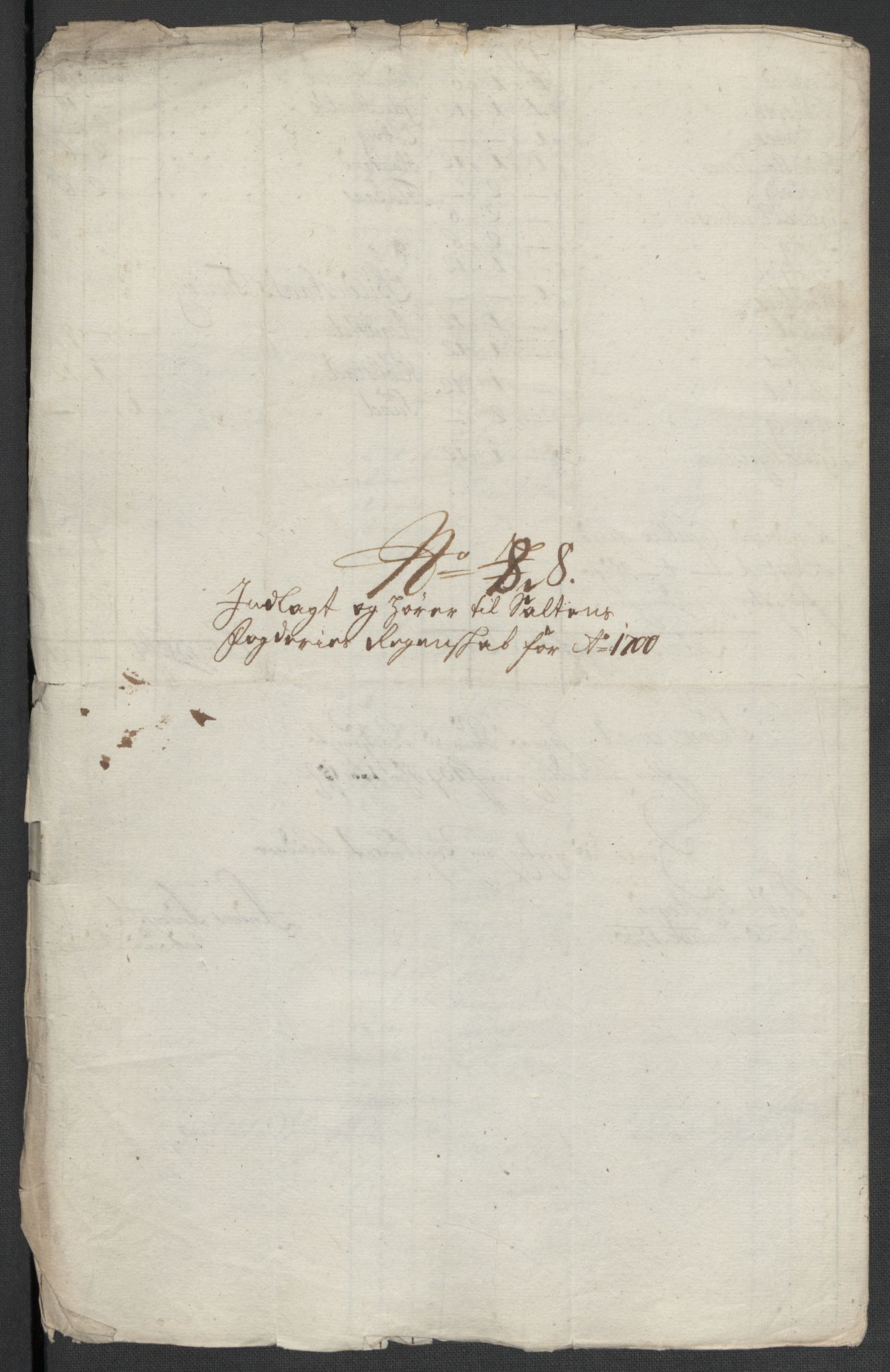 Rentekammeret inntil 1814, Reviderte regnskaper, Fogderegnskap, RA/EA-4092/R66/L4579: Fogderegnskap Salten, 1697-1700, s. 402