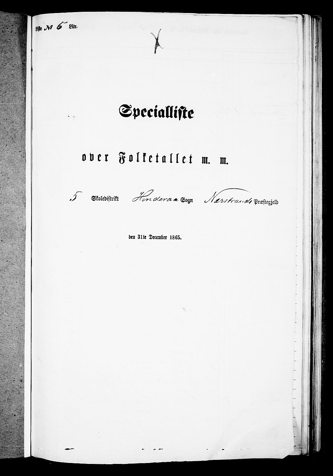 RA, Folketelling 1865 for 1139P Nedstrand prestegjeld, 1865, s. 65