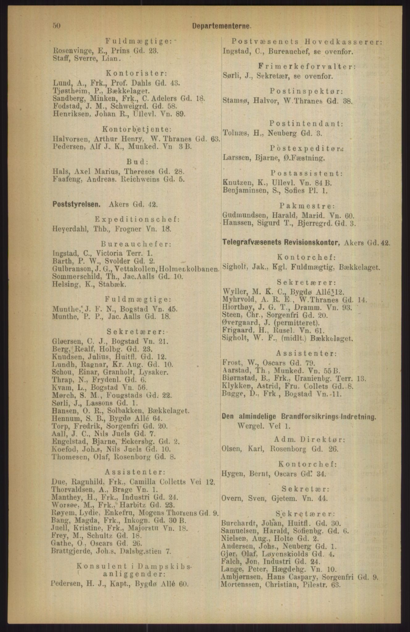 Kristiania/Oslo adressebok, PUBL/-, 1911, s. 50