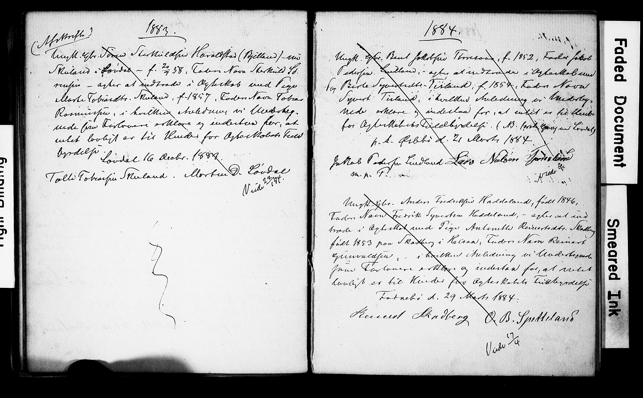 Holum sokneprestkontor, SAK/1111-0022/F/Fe/L0003: Lysningsprotokoll nr. II 5 3, 1875-1891, s. 57