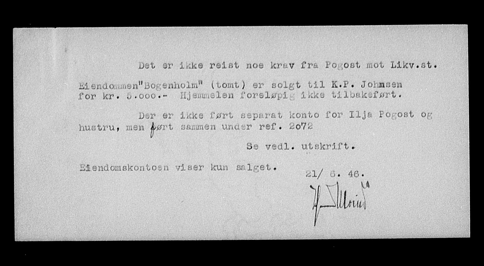 Justisdepartementet, Tilbakeføringskontoret for inndratte formuer, AV/RA-S-1564/H/Hc/Hcc/L0970: --, 1945-1947, s. 27