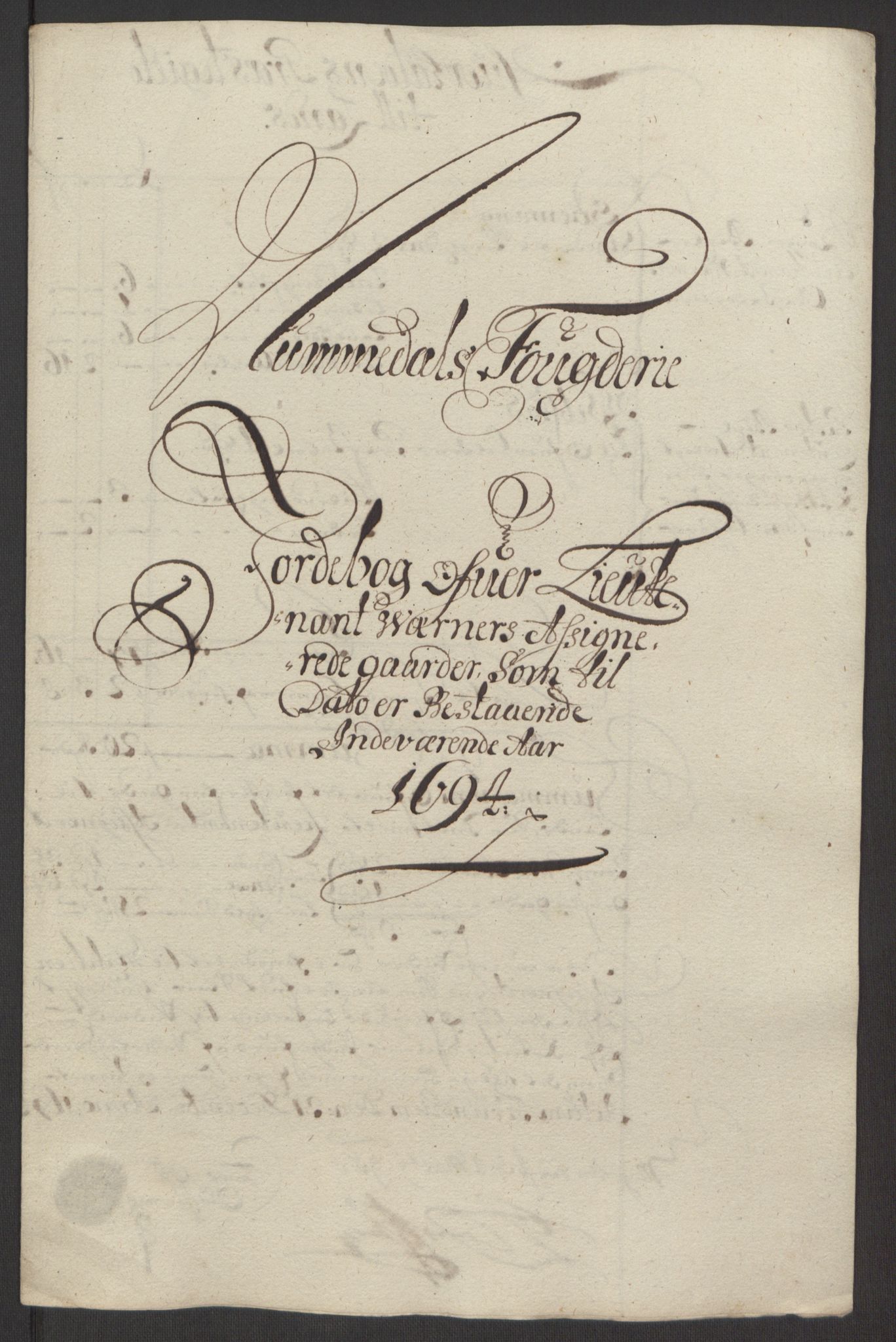 Rentekammeret inntil 1814, Reviderte regnskaper, Fogderegnskap, AV/RA-EA-4092/R64/L4424: Fogderegnskap Namdal, 1692-1695, s. 422