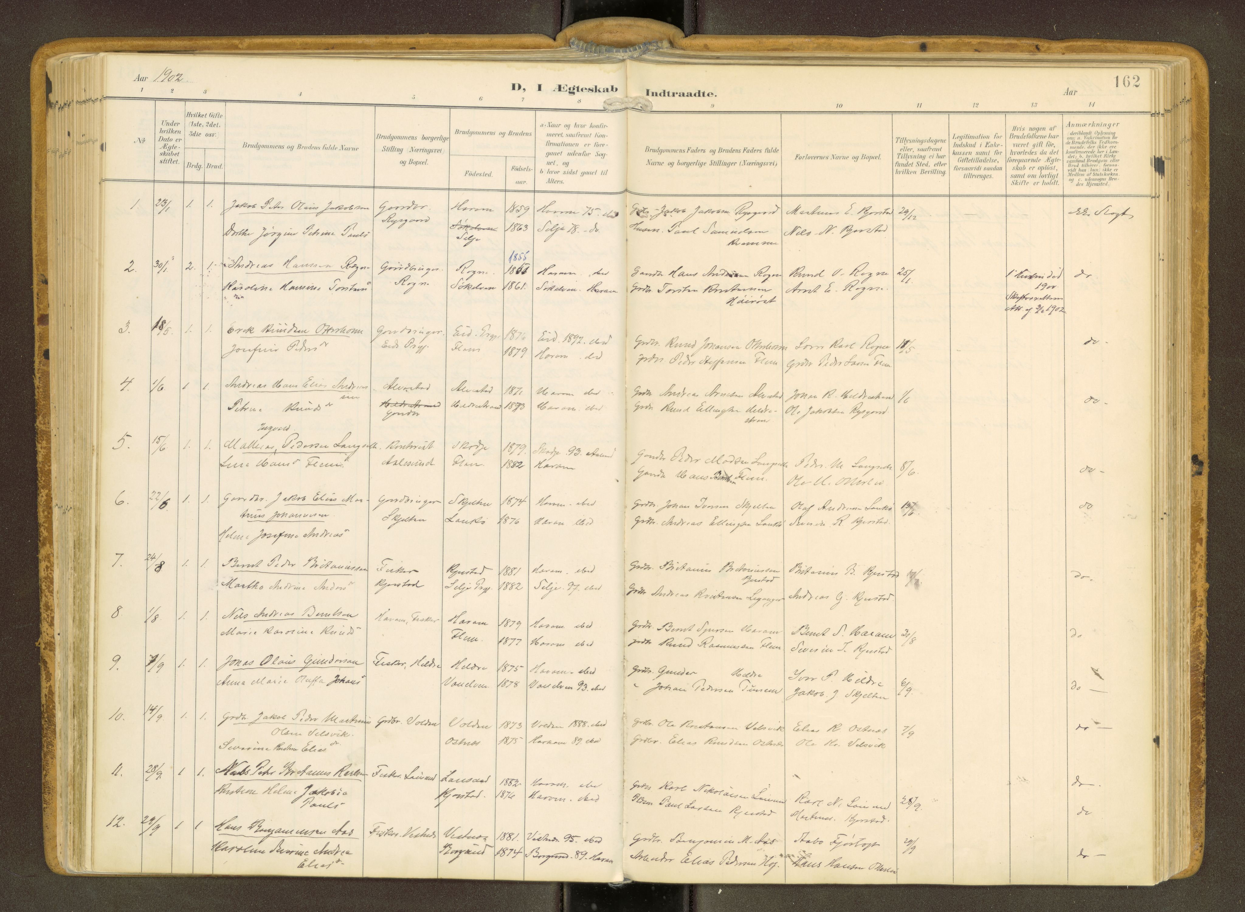 Ministerialprotokoller, klokkerbøker og fødselsregistre - Møre og Romsdal, AV/SAT-A-1454/536/L0517: Ministerialbok nr. 536A--, 1897-1917, s. 162