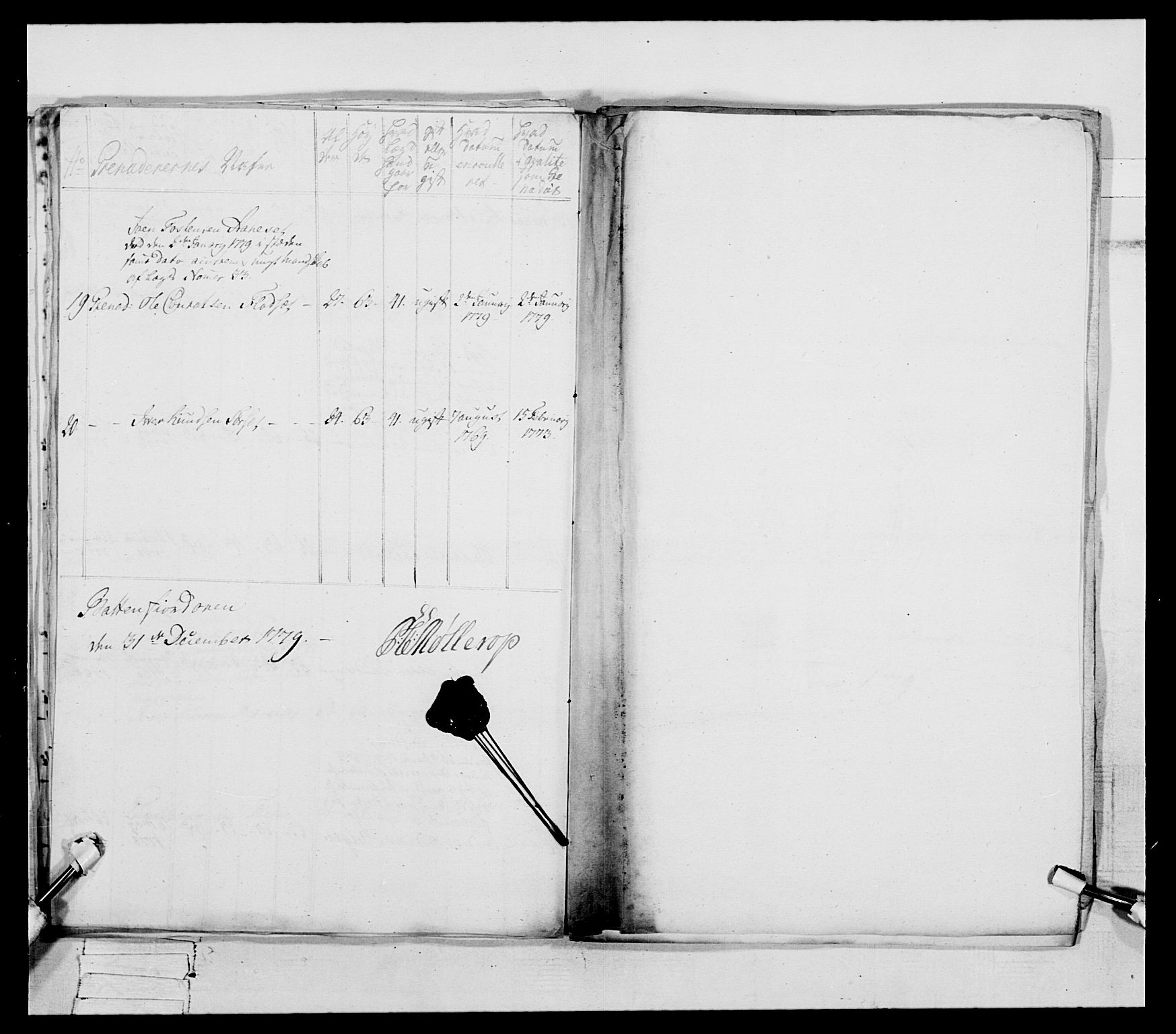 Generalitets- og kommissariatskollegiet, Det kongelige norske kommissariatskollegium, AV/RA-EA-5420/E/Eh/L0078: 2. Trondheimske nasjonale infanteriregiment, 1779-1780, s. 79