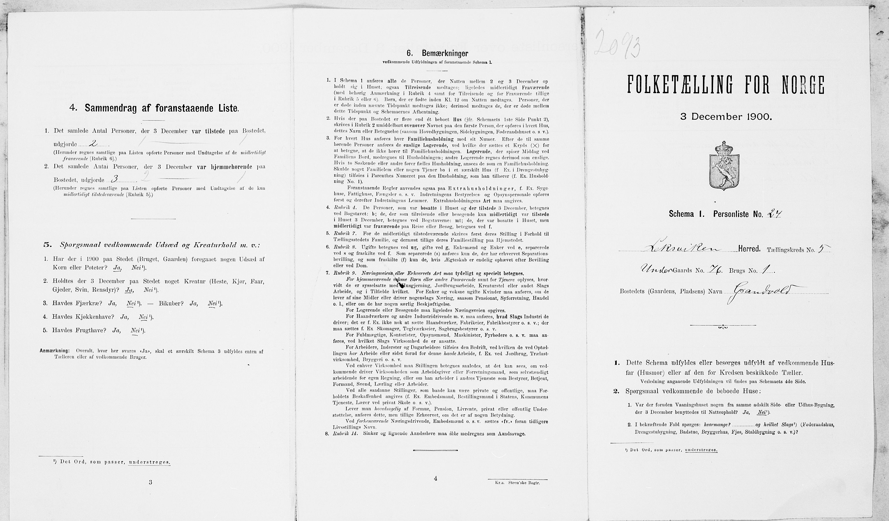 SAT, Folketelling 1900 for 1718 Leksvik herred, 1900, s. 699