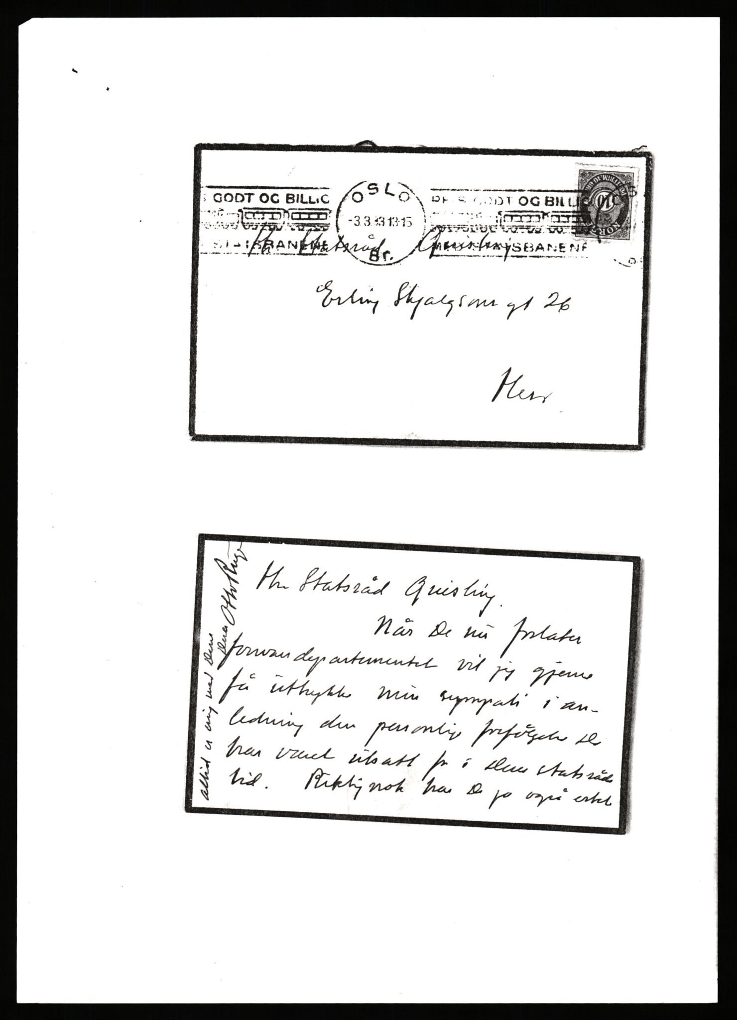 Quisling, Vidkun, AV/RA-PA-0750/G/Gf/L0001: Brev mv. til Vidkun Quisling, 1930-1938, s. 278
