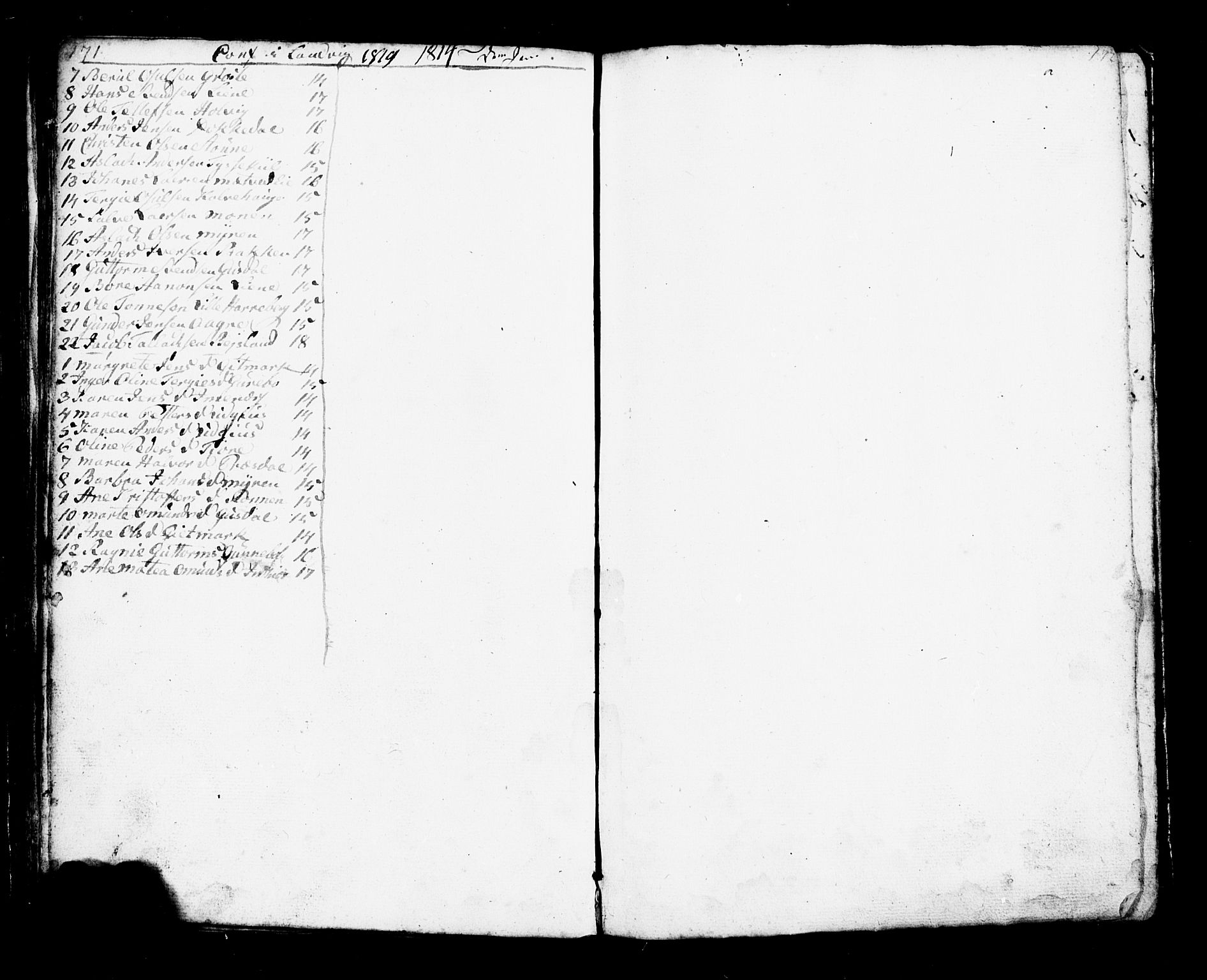 Hommedal sokneprestkontor, SAK/1111-0023/F/Fb/Fbb/L0002: Klokkerbok nr. B 2 /1, 1791-1819, s. 171-172