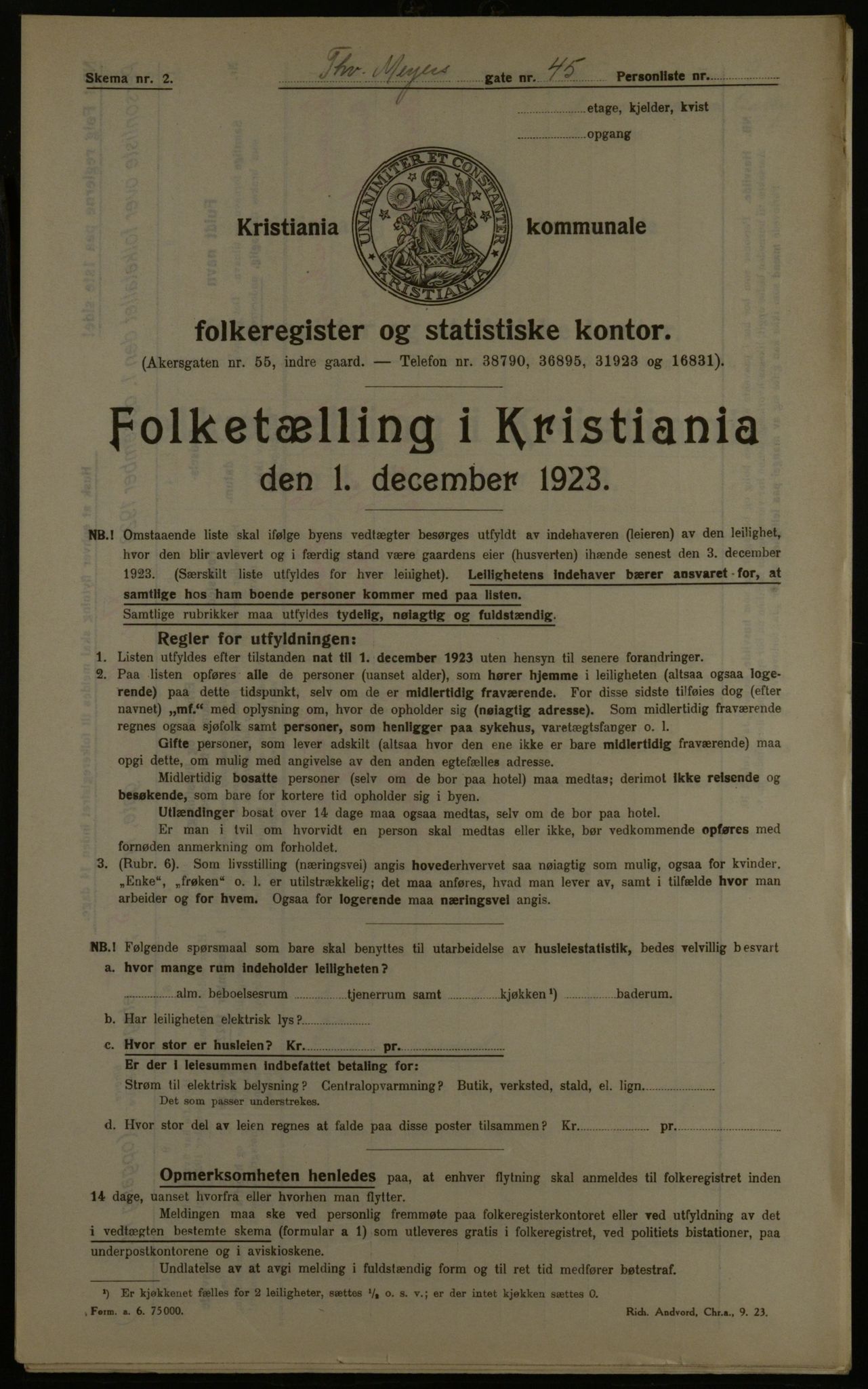 OBA, Kommunal folketelling 1.12.1923 for Kristiania, 1923, s. 121966