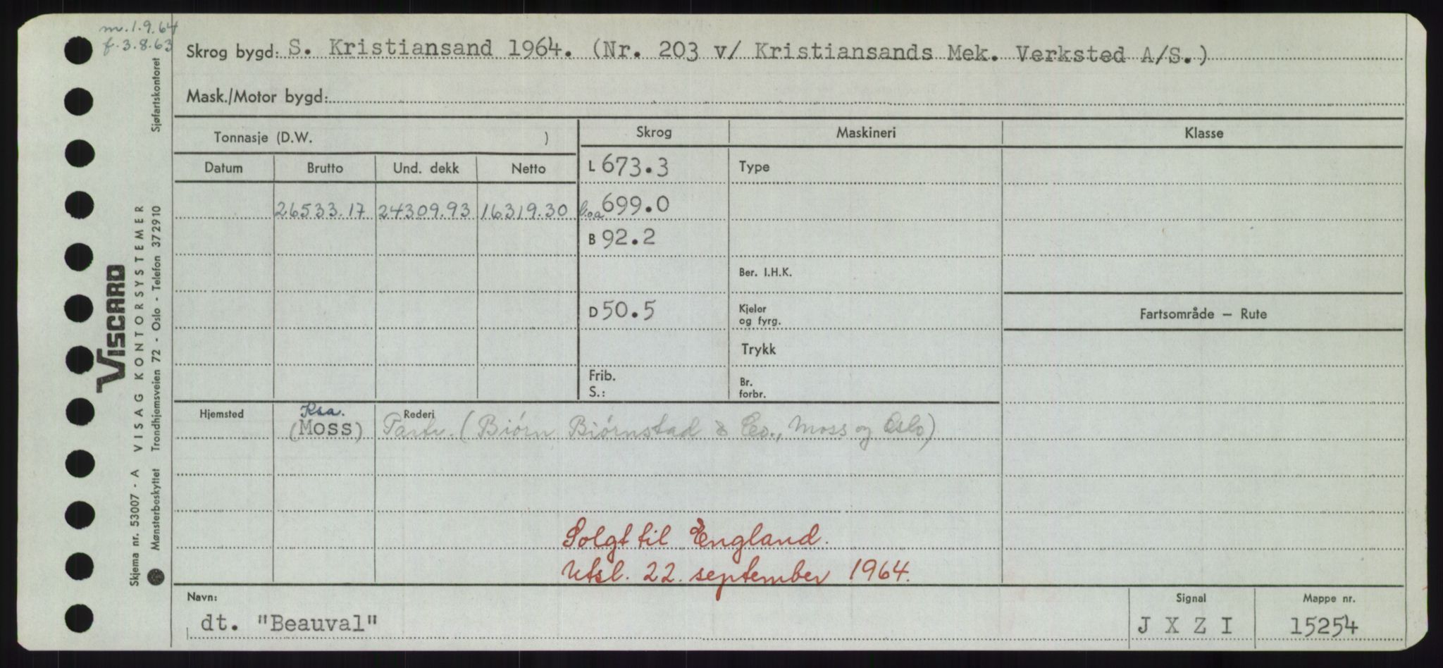 Sjøfartsdirektoratet med forløpere, Skipsmålingen, AV/RA-S-1627/H/Hd/L0003: Fartøy, B-Bev, s. 455