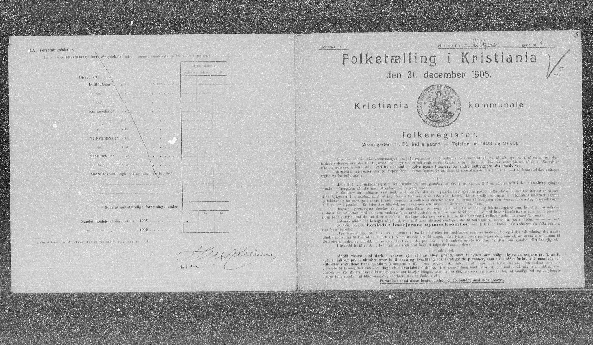 OBA, Kommunal folketelling 31.12.1905 for Kristiania kjøpstad, 1905, s. 34225