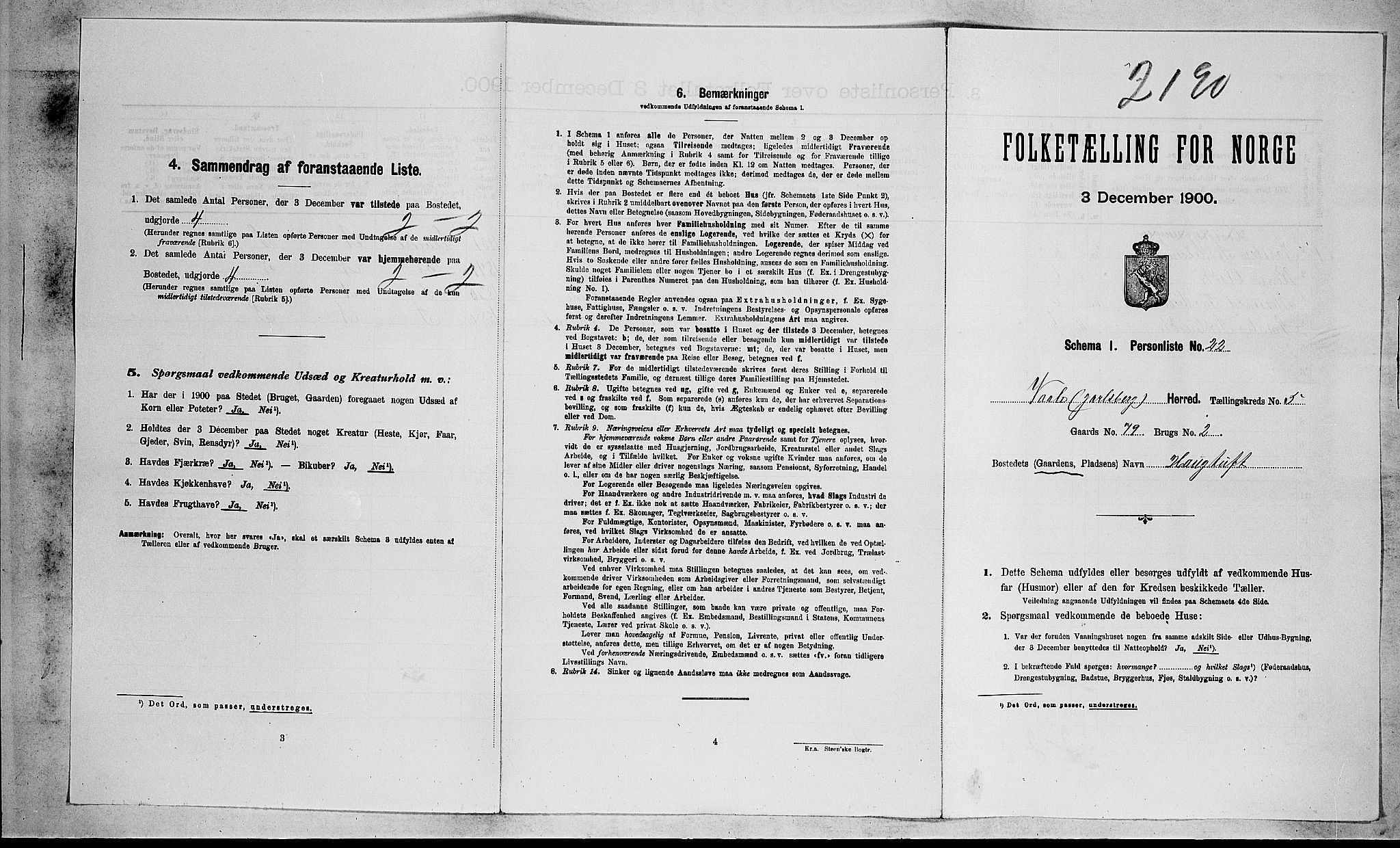 RA, Folketelling 1900 for 0716 Våle herred, 1900, s. 606