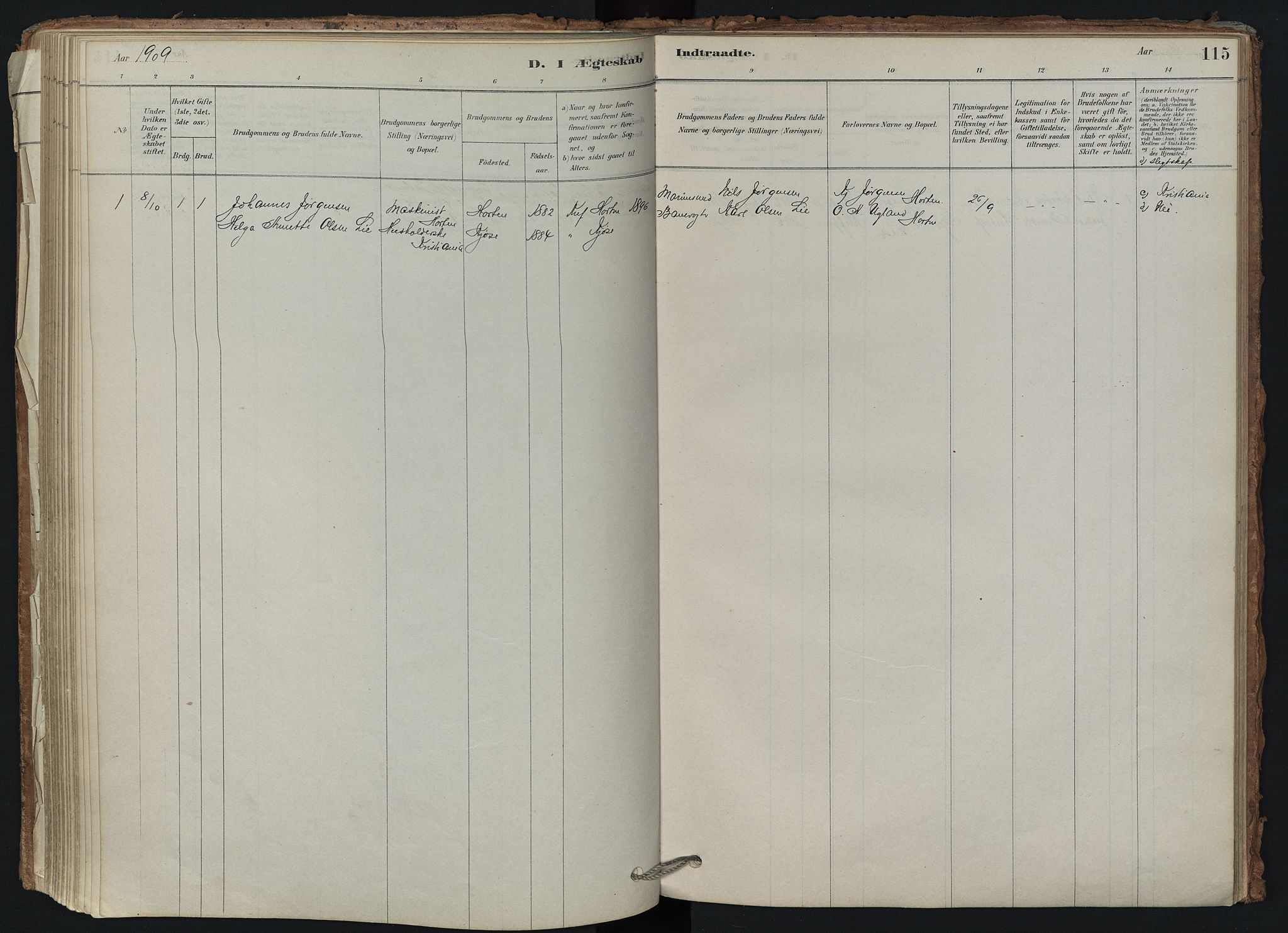 Brunlanes kirkebøker, SAKO/A-342/F/Fd/L0001: Ministerialbok nr. IV 1, 1878-1917, s. 115