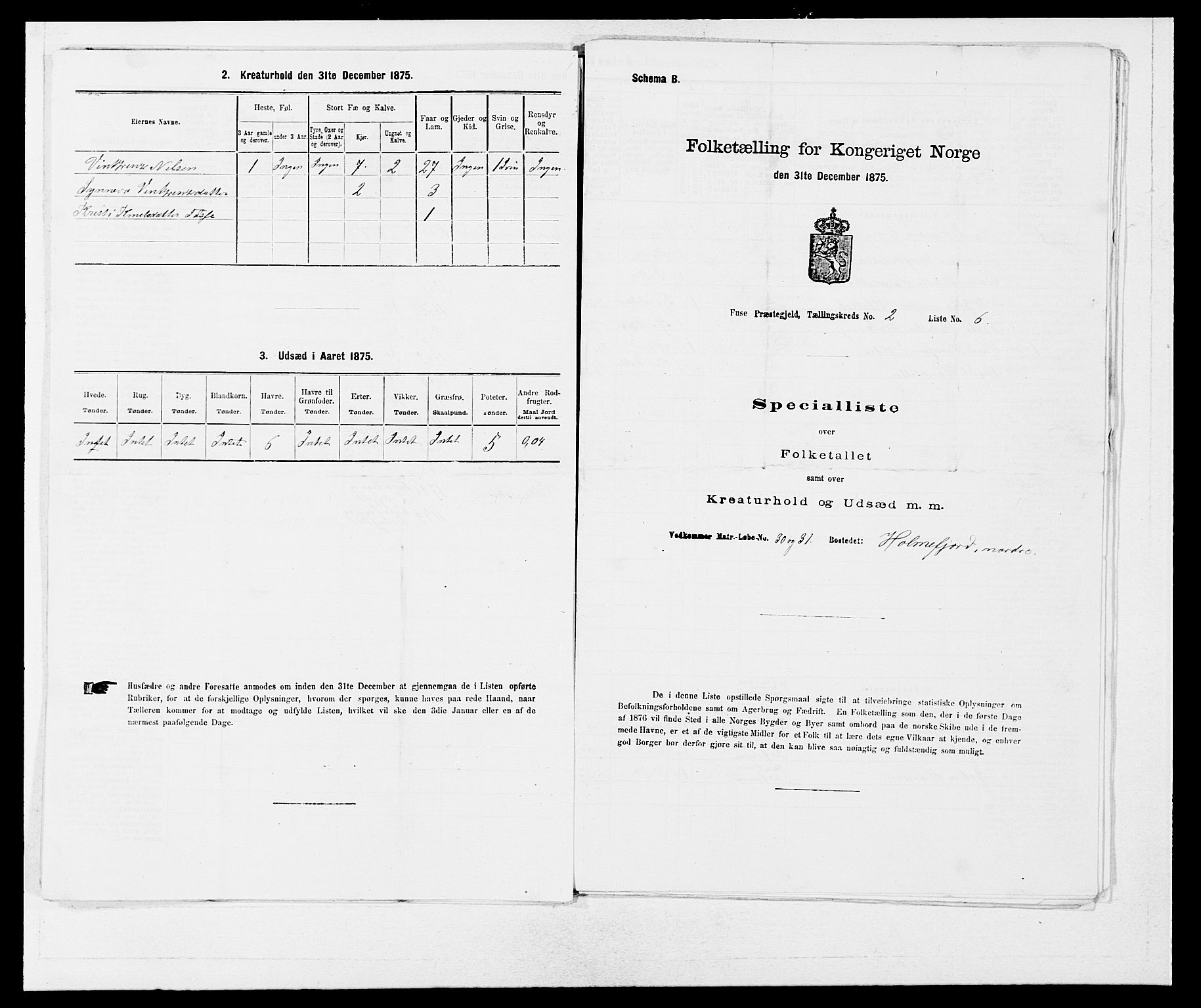 SAB, Folketelling 1875 for 1241P Fusa prestegjeld, 1875, s. 145