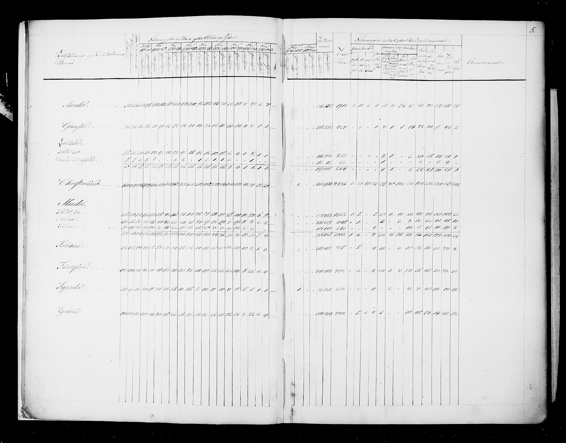 RA, Folketellingen 1825, bind 1: Hovedliste for hele landet, 1825, s. 5