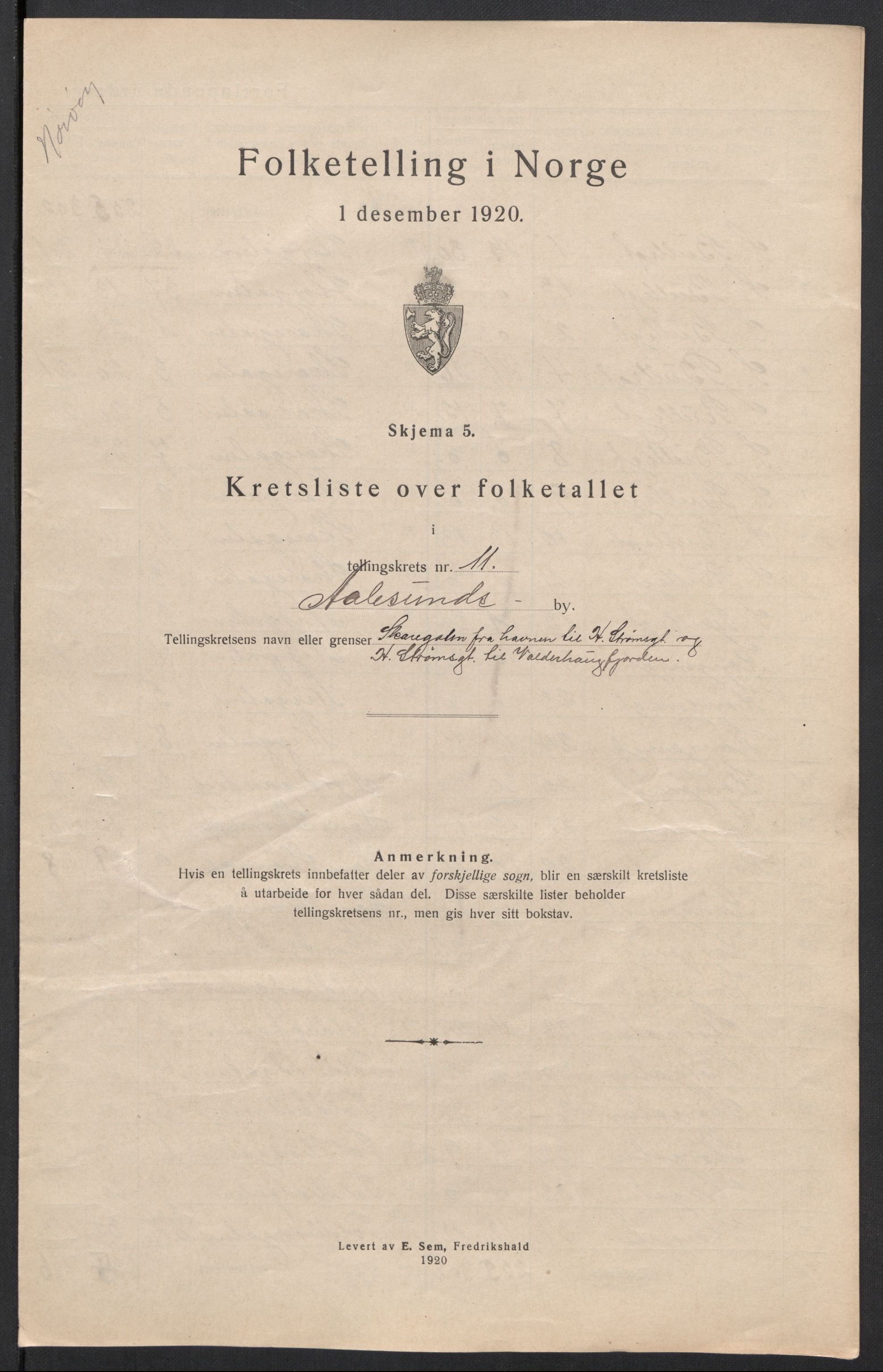 SAT, Folketelling 1920 for 1501 Ålesund kjøpstad, 1920, s. 36