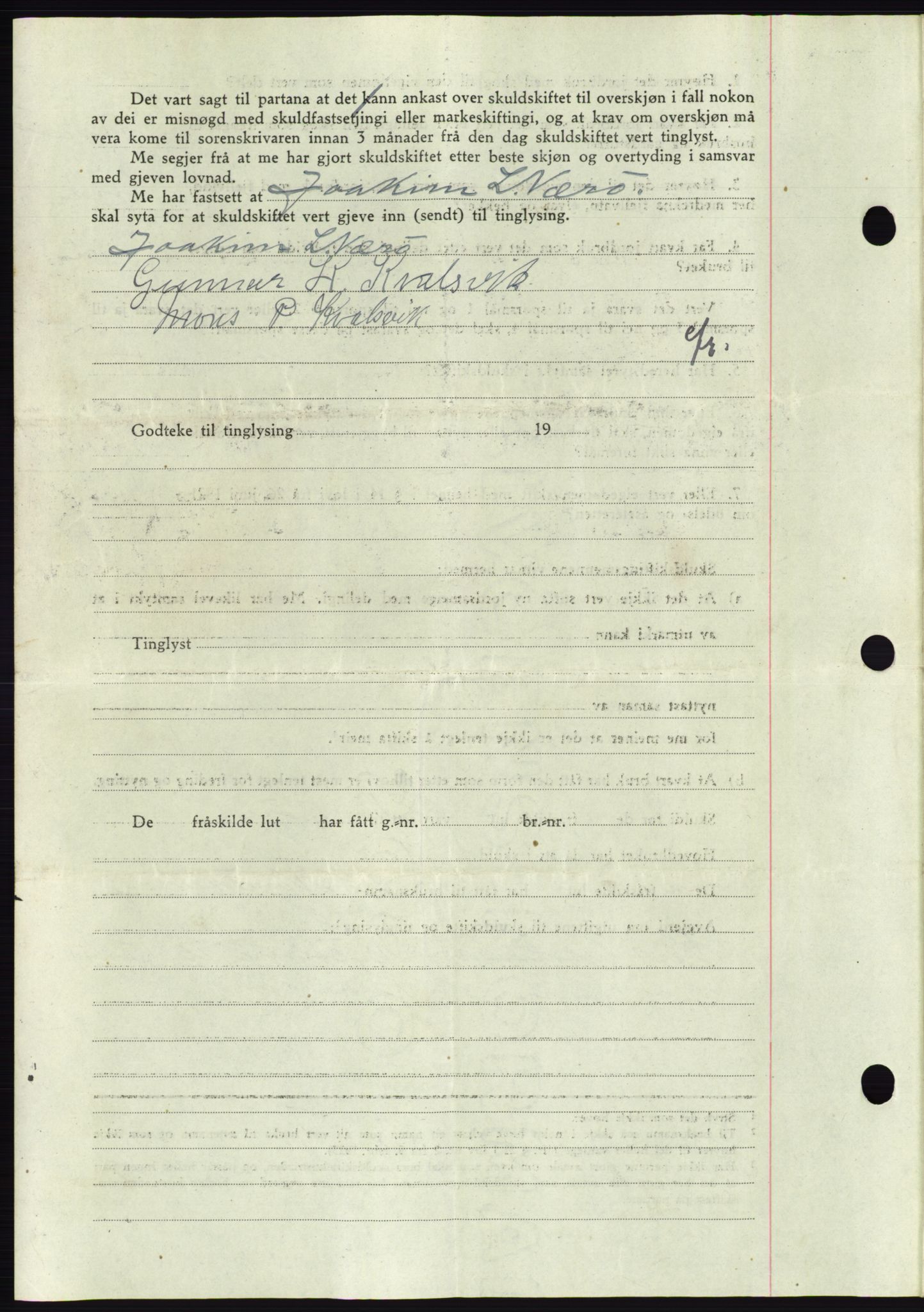 Søre Sunnmøre sorenskriveri, AV/SAT-A-4122/1/2/2C/L0077: Pantebok nr. 3A, 1945-1946, Dagboknr: 25/1945