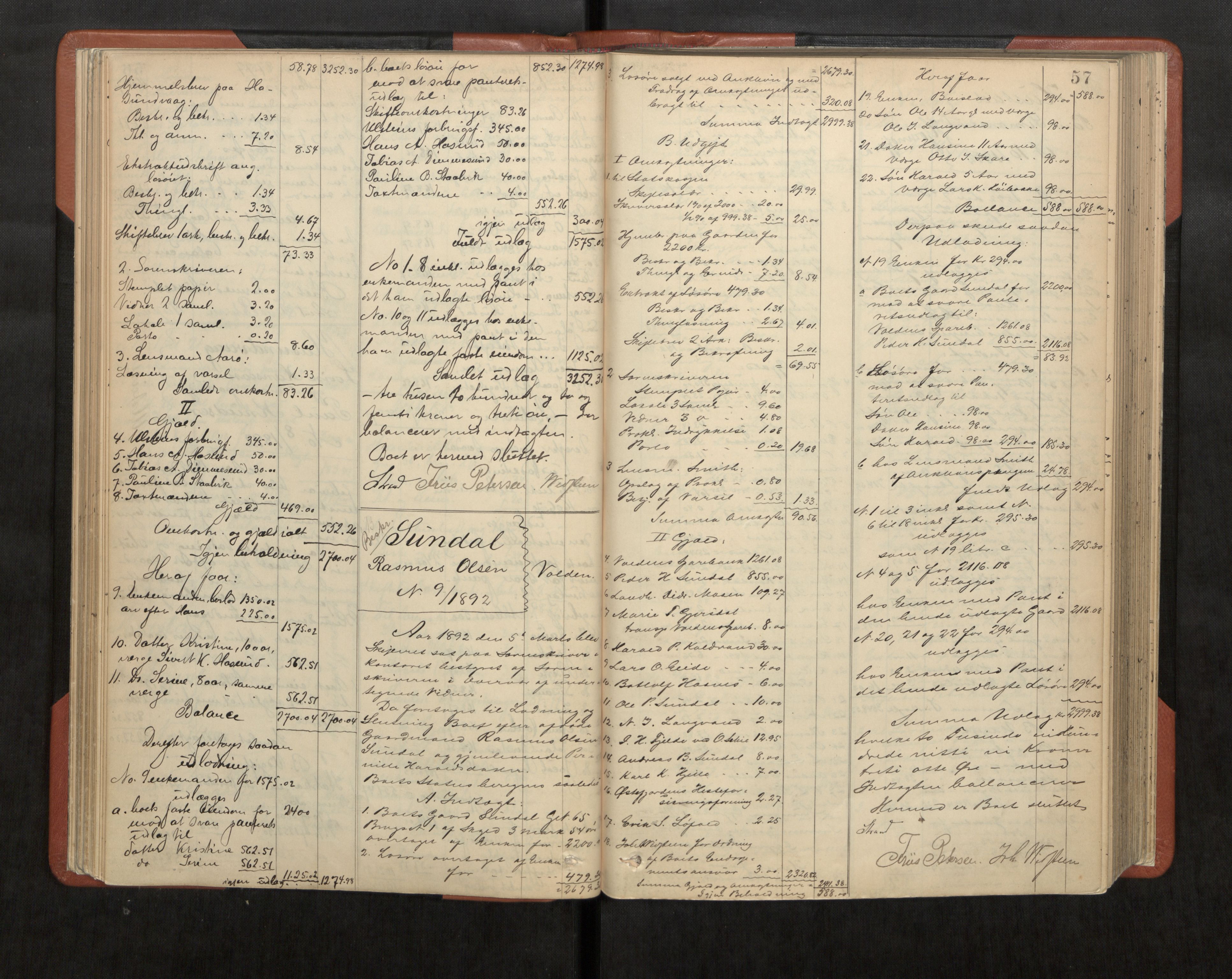 Søre Sunnmøre sorenskriveri, AV/SAT-A-4122/1/3/3A/L0019: Skifte- / Skifteutloddings- / Skifteslutningsprotokollar, 1889-1901, s. 57