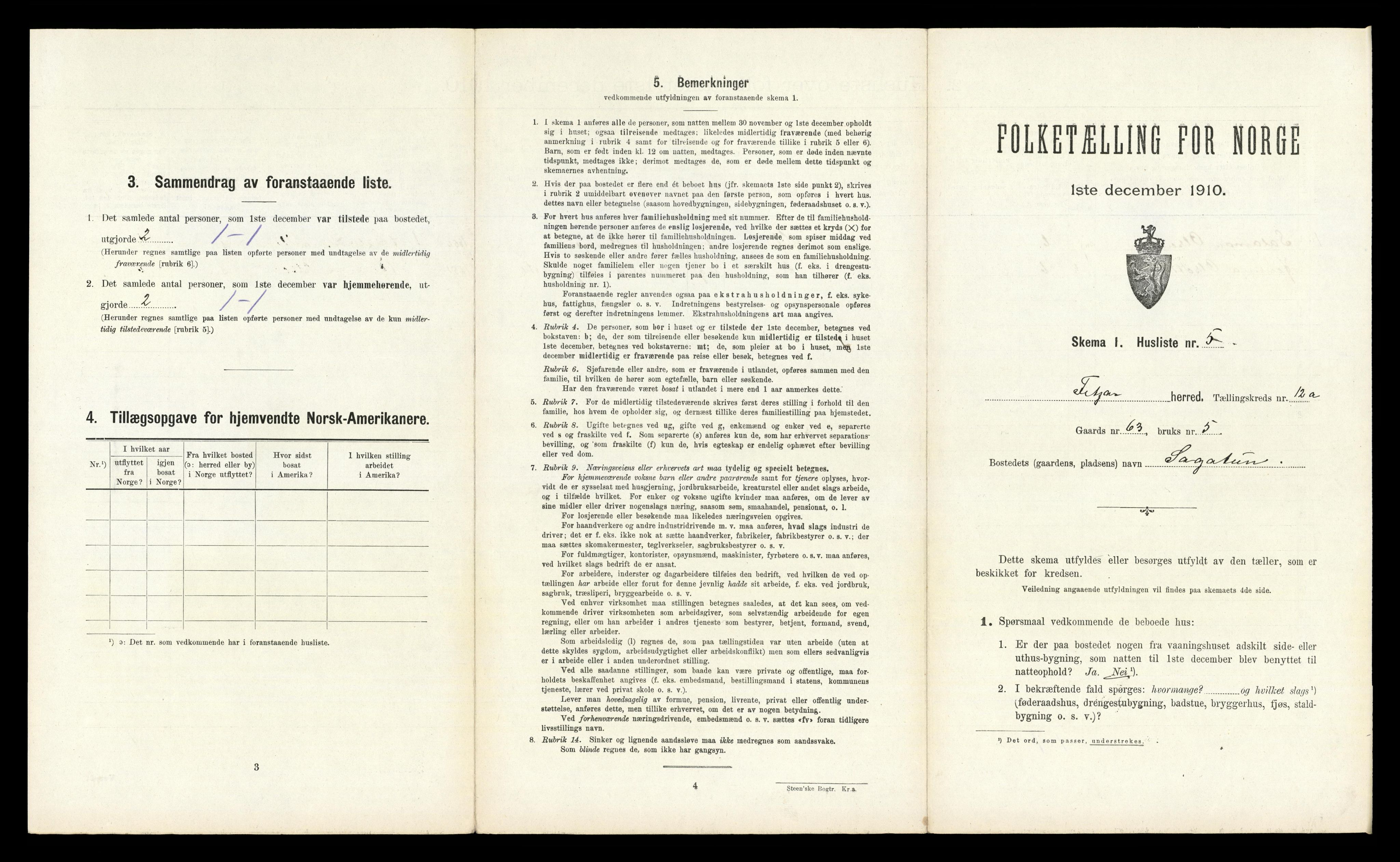 RA, Folketelling 1910 for 1222 Fitjar herred, 1910, s. 743