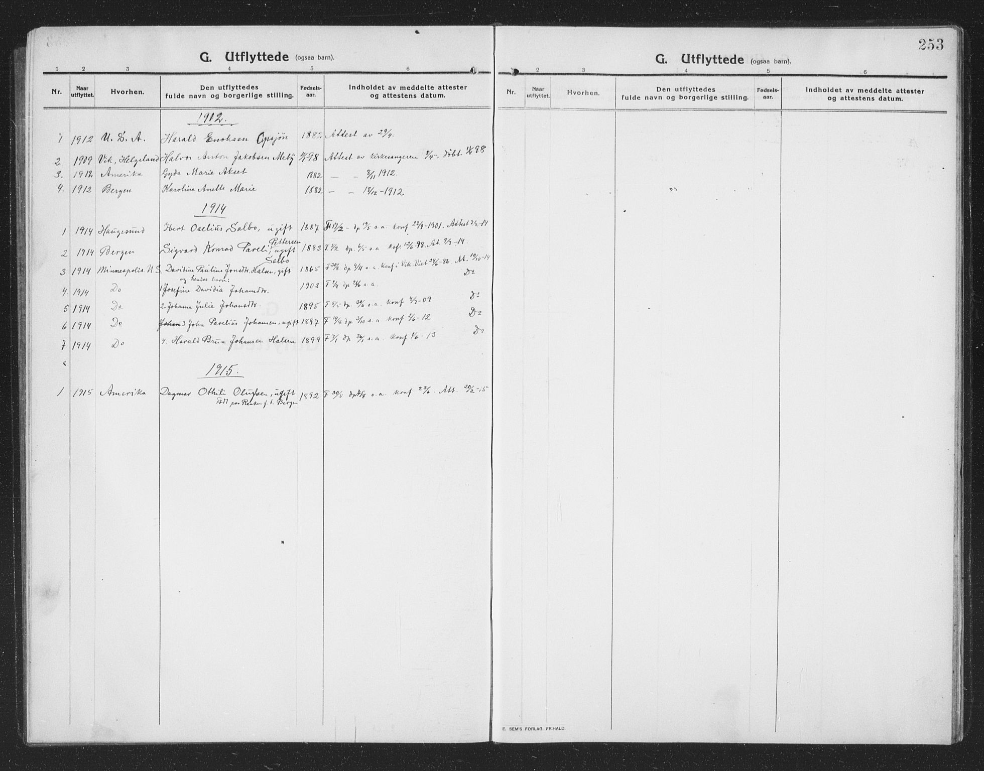 Ministerialprotokoller, klokkerbøker og fødselsregistre - Nordland, AV/SAT-A-1459/814/L0231: Klokkerbok nr. 814C04, 1912-1926, s. 253