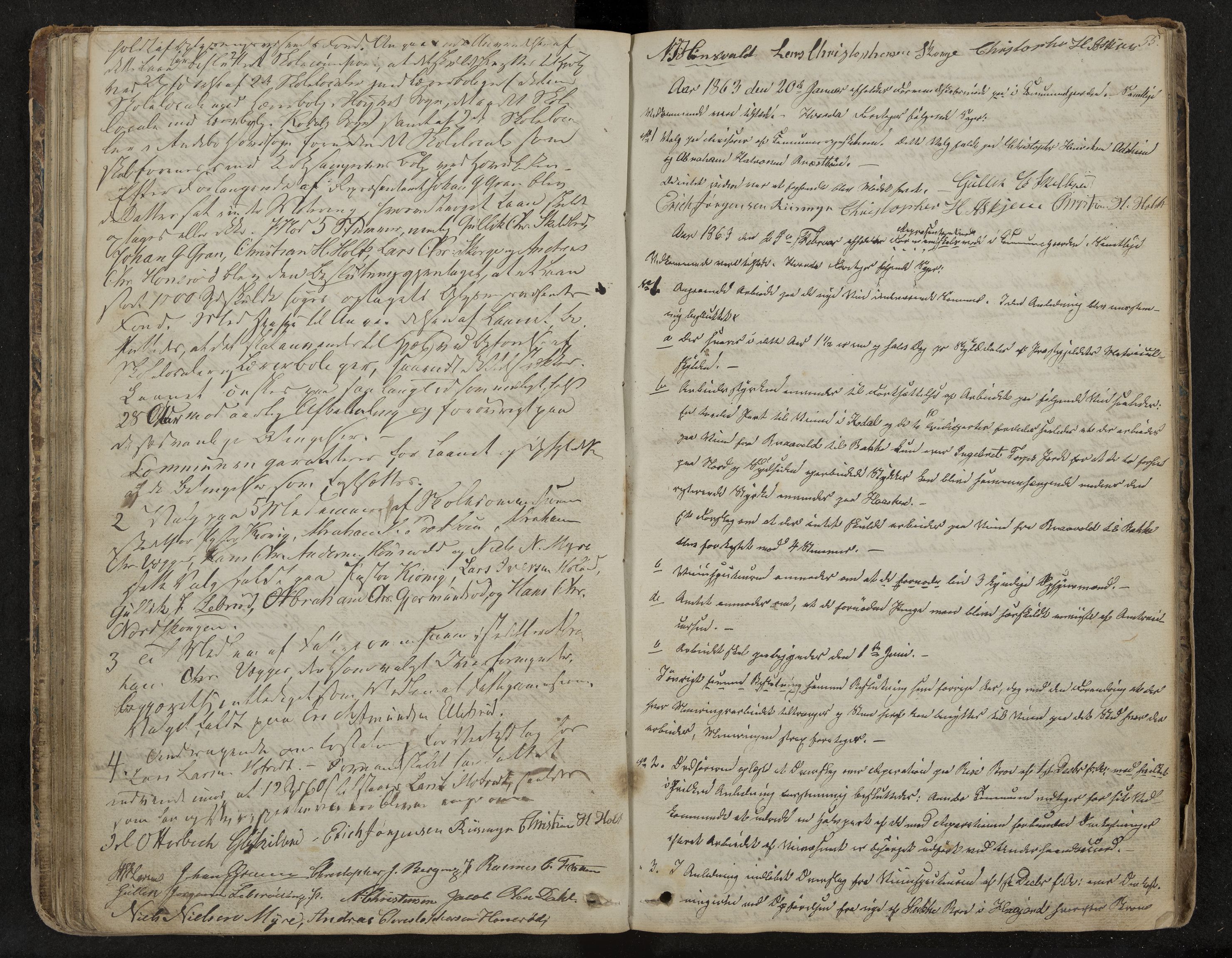 Andebu formannskap og sentraladministrasjon, IKAK/0719021-1/A/Aa/L0001: Møtebok med register, 1837-1869, s. 55