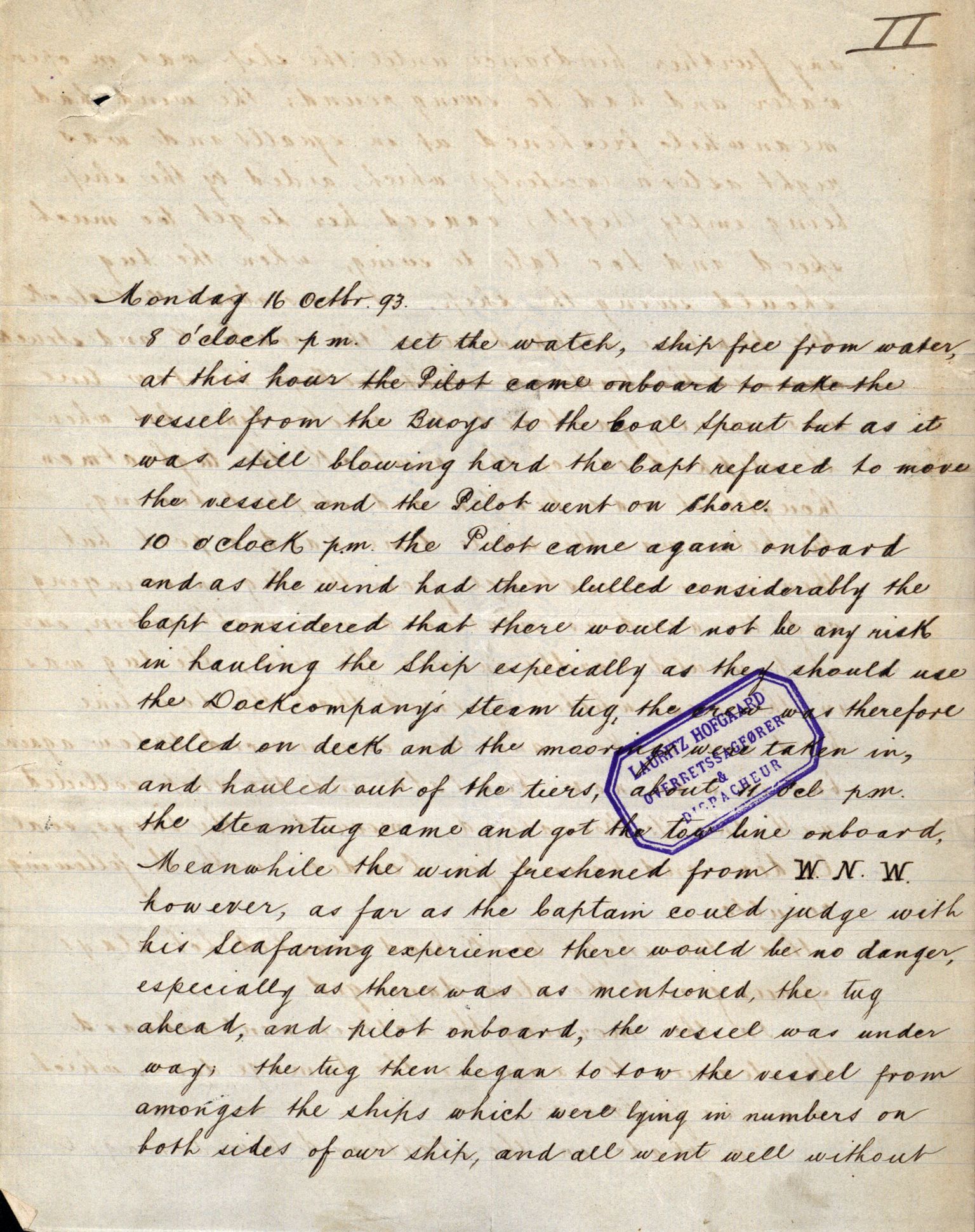 Pa 63 - Østlandske skibsassuranceforening, VEMU/A-1079/G/Ga/L0030/0003: Havaridokumenter / Rex, Salus, Schweigaard, Seladon, Titania, Tordenskjold av Trondhjem, 1893, s. 79