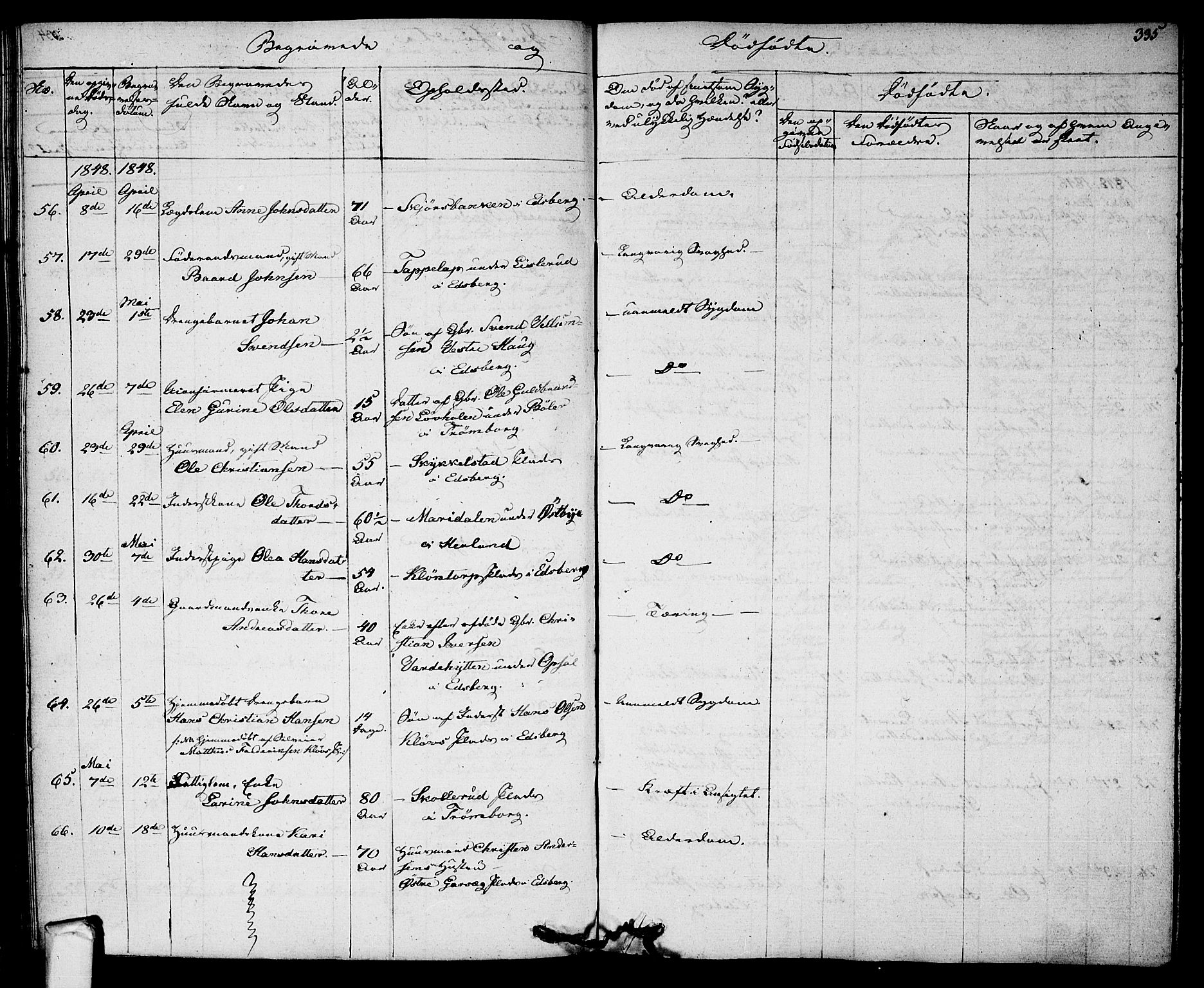Eidsberg prestekontor Kirkebøker, AV/SAO-A-10905/F/Fa/L0008: Ministerialbok nr. I 8, 1832-1848, s. 335