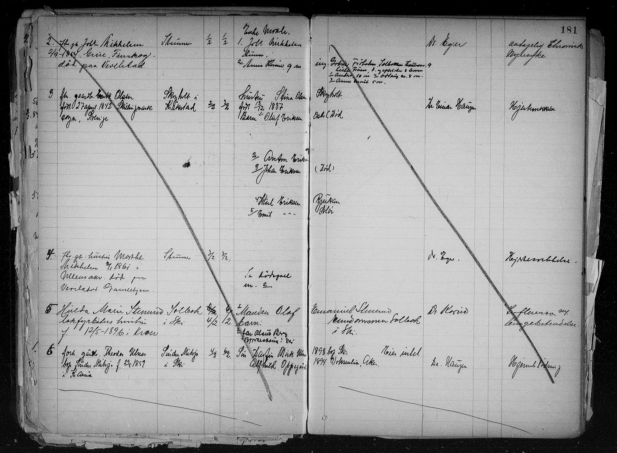 Ski lensmannskontor, SAO/A-10109/H/Ha/Haa/L0001: Dødsfallsprotokoll, 1889-1932, s. 181