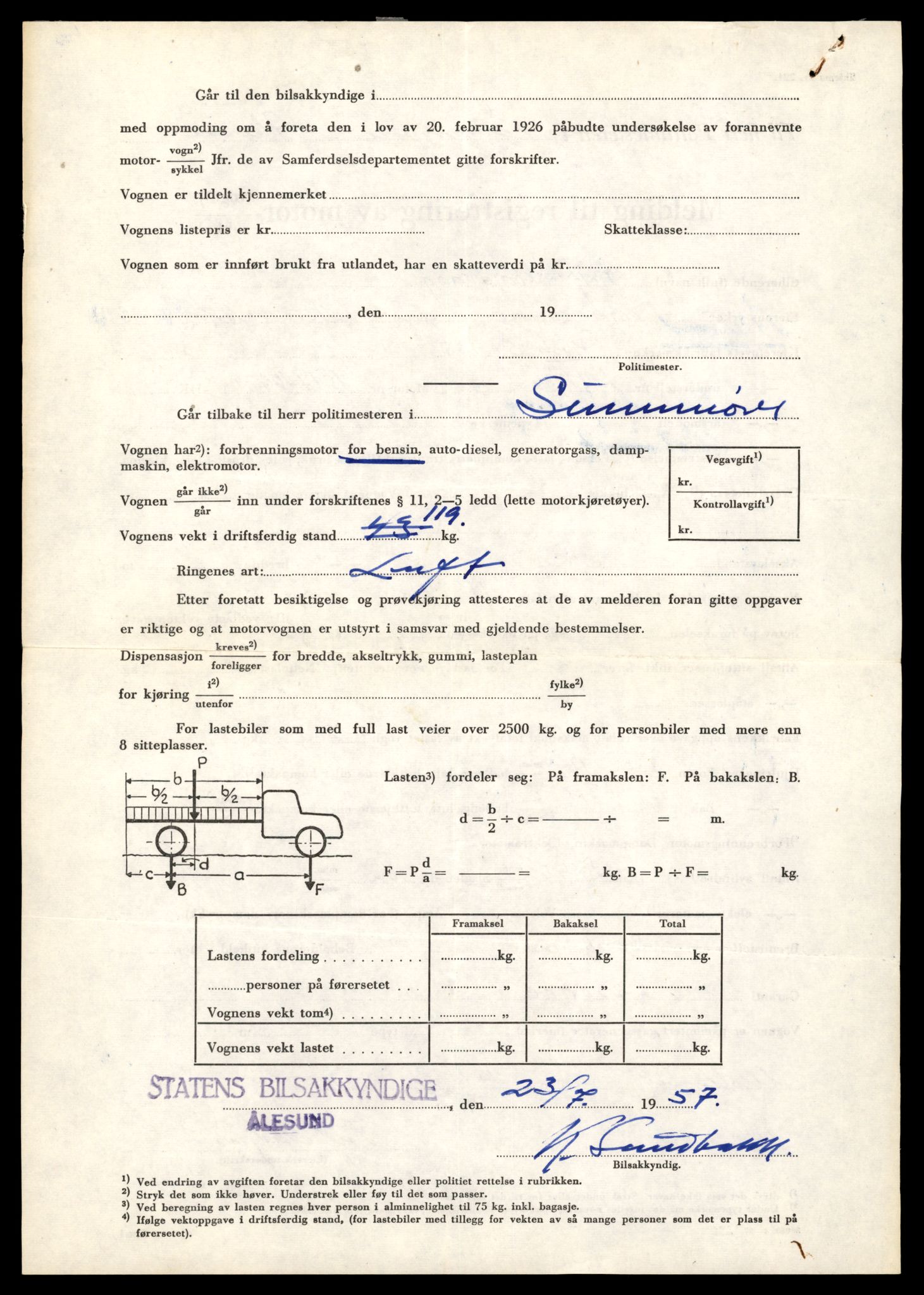 Møre og Romsdal vegkontor - Ålesund trafikkstasjon, AV/SAT-A-4099/F/Fe/L0040: Registreringskort for kjøretøy T 13531 - T 13709, 1927-1998, s. 2416