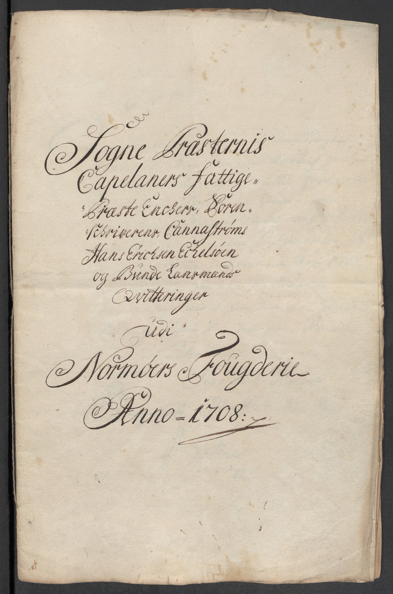 Rentekammeret inntil 1814, Reviderte regnskaper, Fogderegnskap, RA/EA-4092/R56/L3743: Fogderegnskap Nordmøre, 1708, s. 113