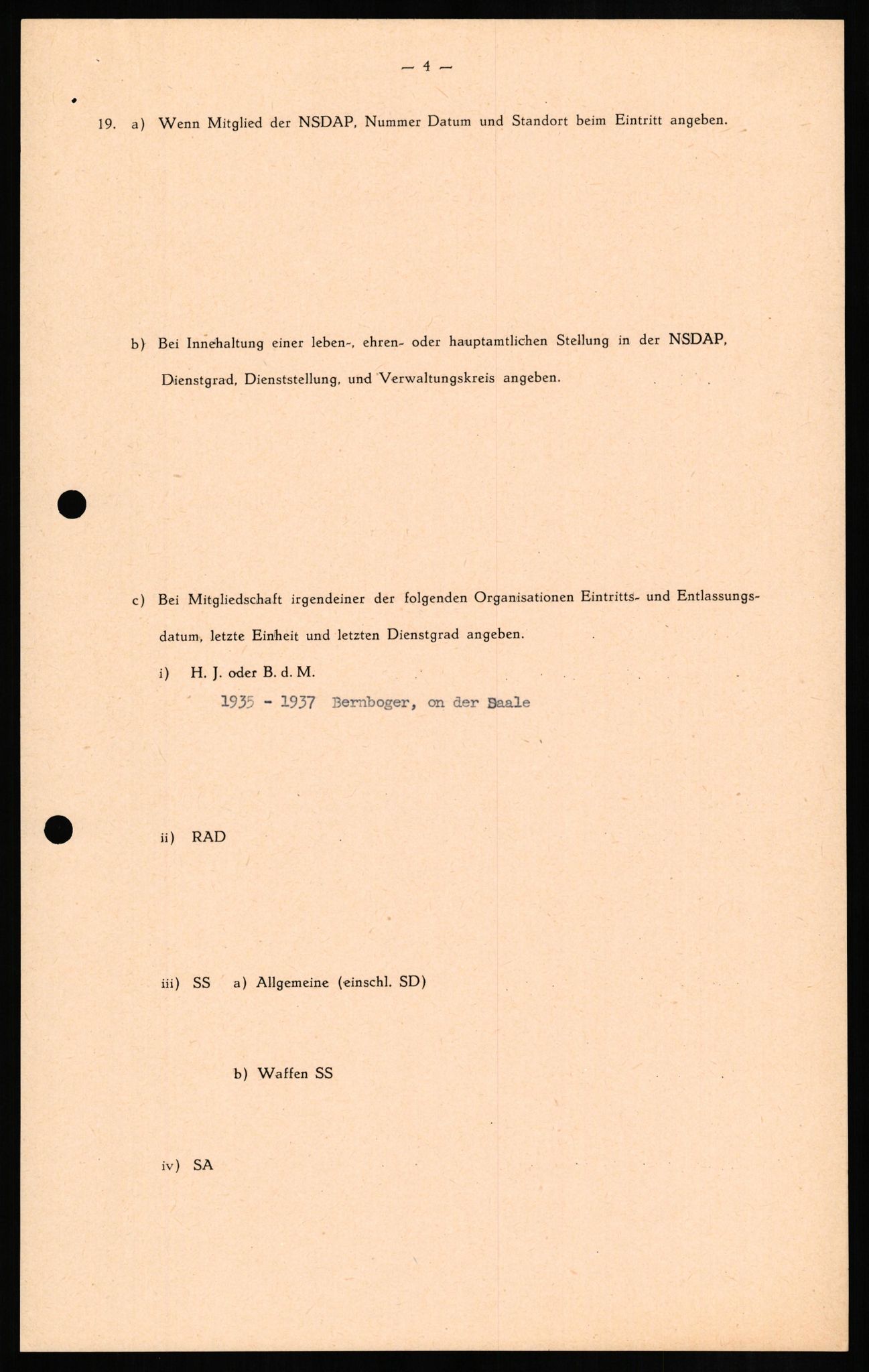 Forsvaret, Forsvarets overkommando II, AV/RA-RAFA-3915/D/Db/L0013: CI Questionaires. Tyske okkupasjonsstyrker i Norge. Tyskere., 1945-1946, s. 144