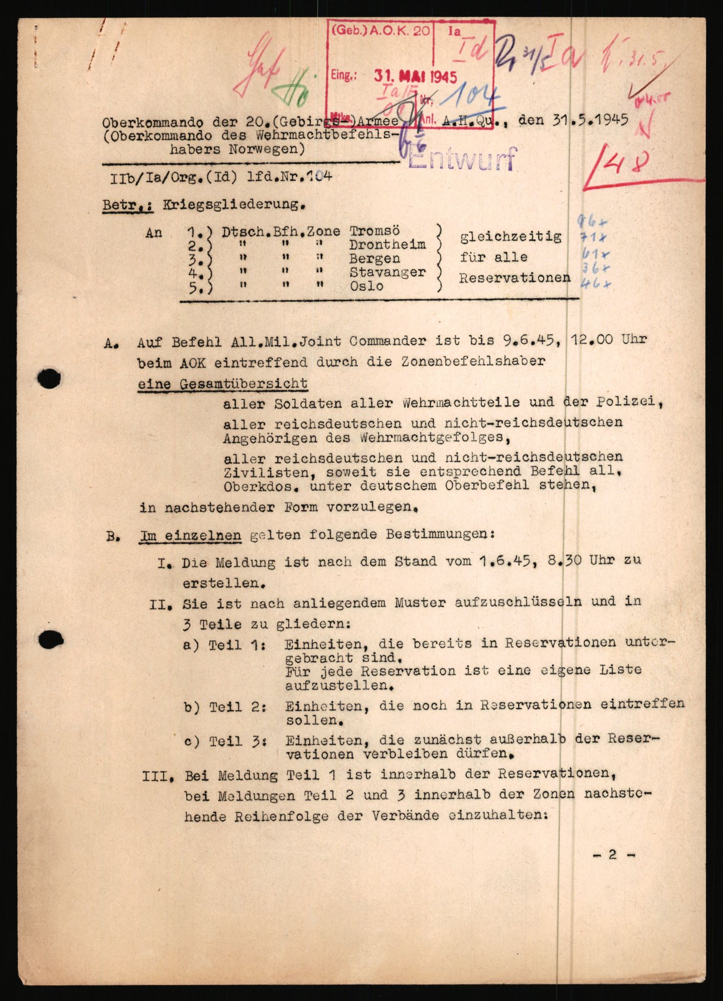 Forsvarets Overkommando. 2 kontor. Arkiv 11.4. Spredte tyske arkivsaker, AV/RA-RAFA-7031/D/Dar/Dara/L0021: Nachrichten des OKW, 1943-1945, s. 427