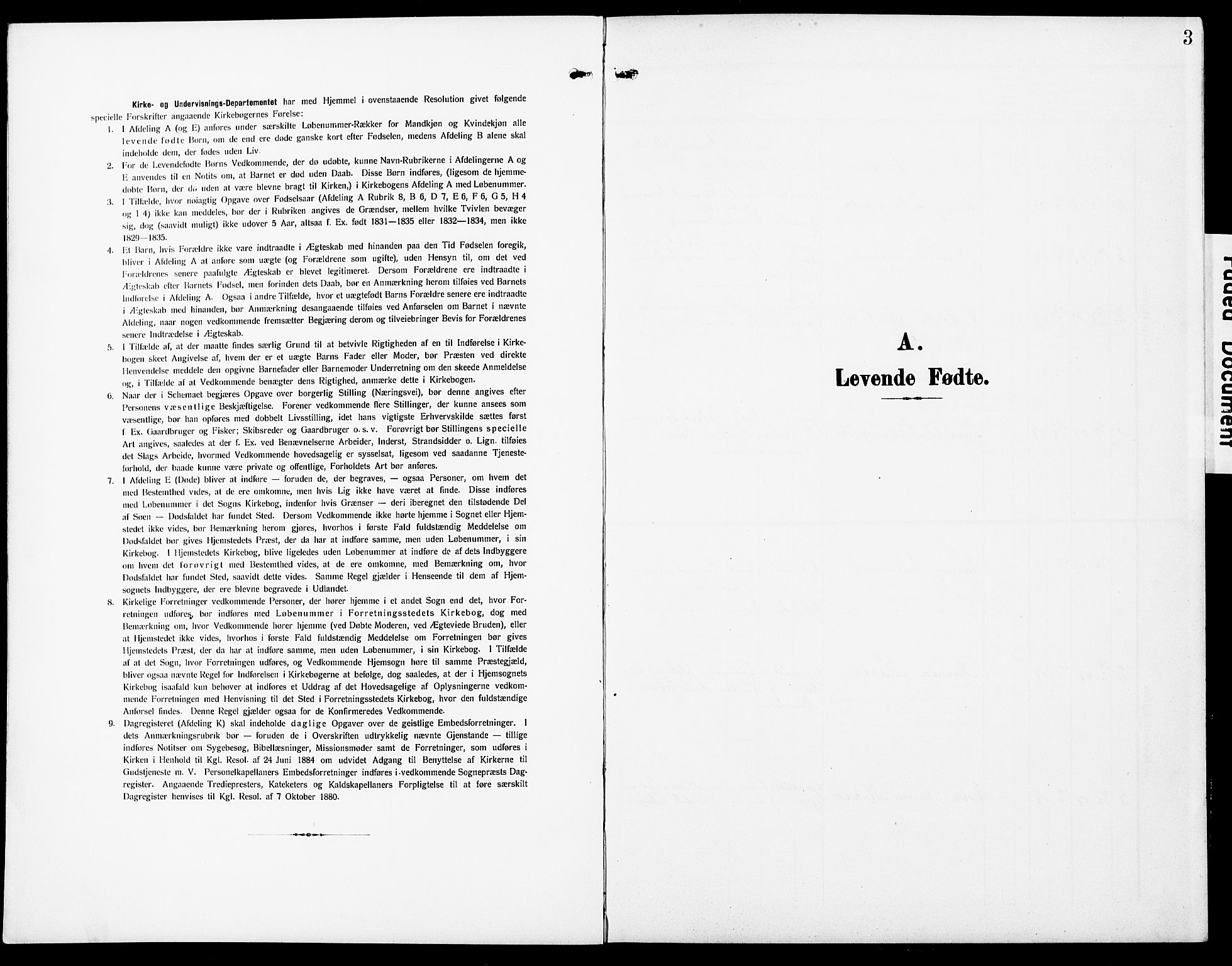 Sørum prestekontor Kirkebøker, AV/SAO-A-10303/G/Gb/L0001: Klokkerbok nr. II 1, 1907-1929, s. 3