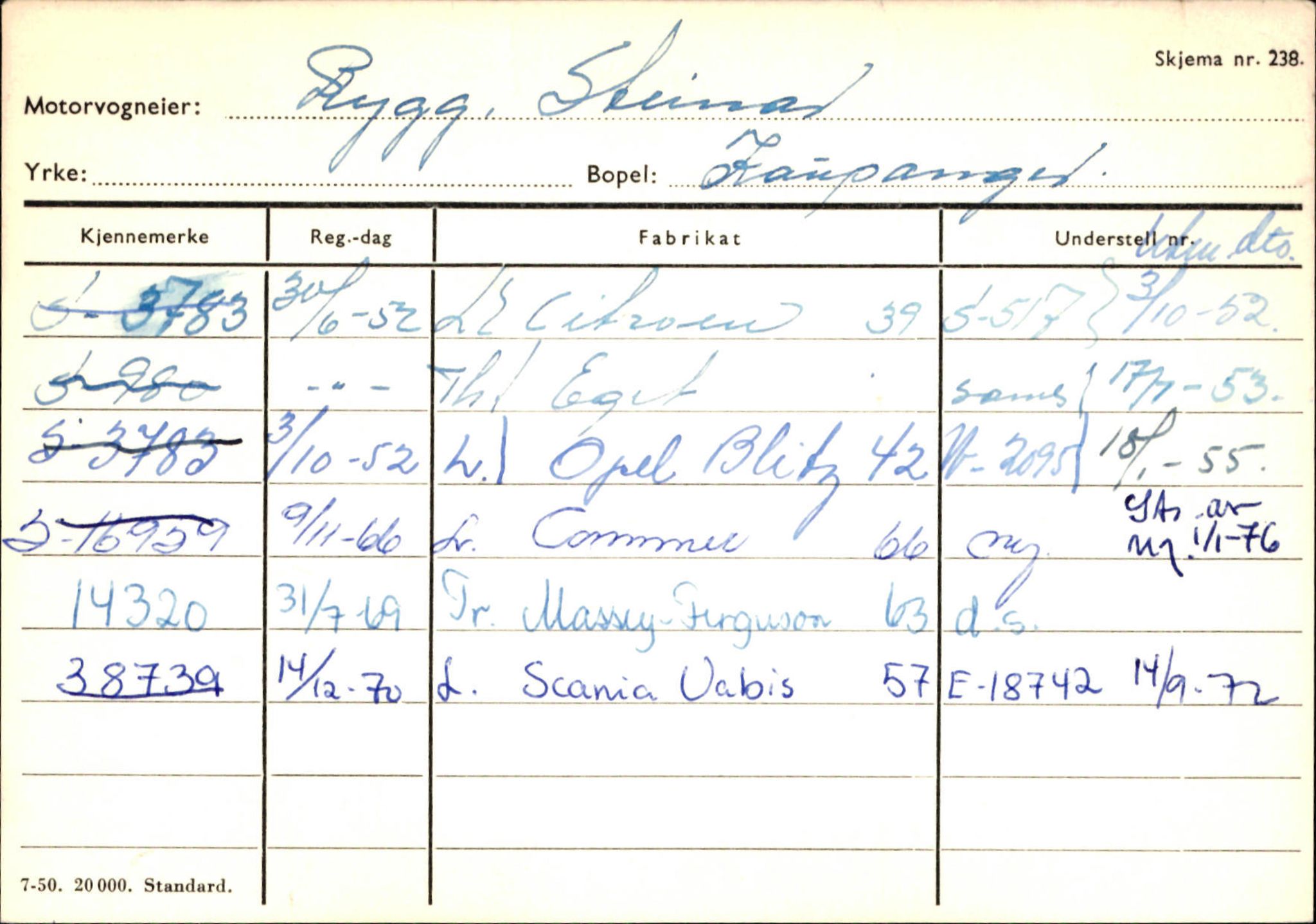 Statens vegvesen, Sogn og Fjordane vegkontor, AV/SAB-A-5301/4/F/L0124: Eigarregister Sogndal A-U, 1945-1975, s. 2056