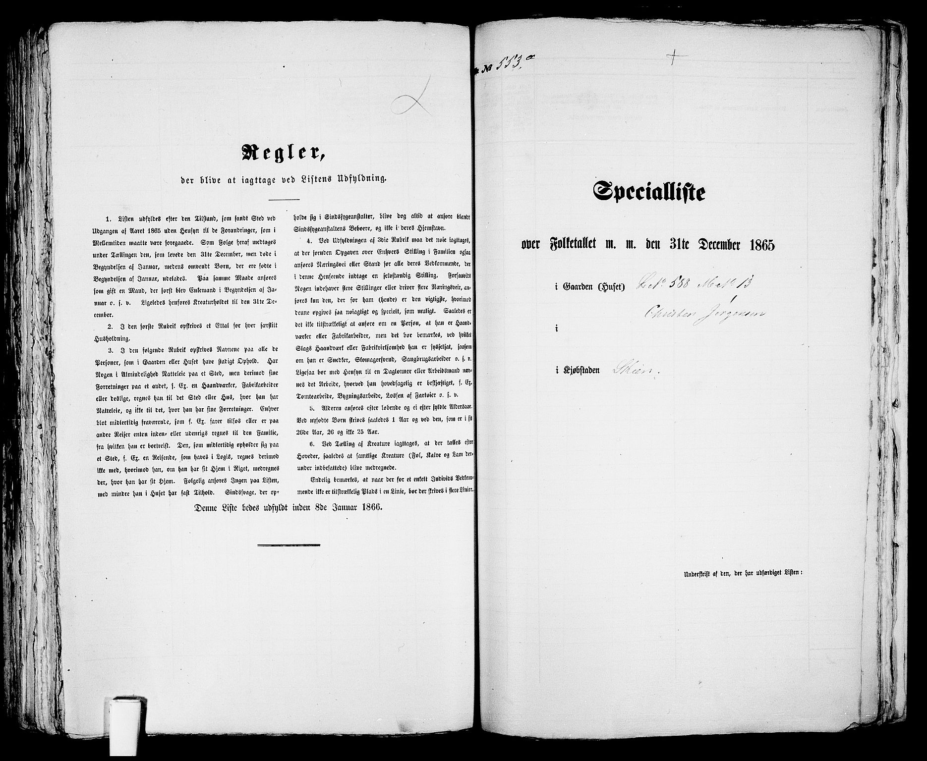 RA, Folketelling 1865 for 0806P Skien prestegjeld, 1865, s. 1132